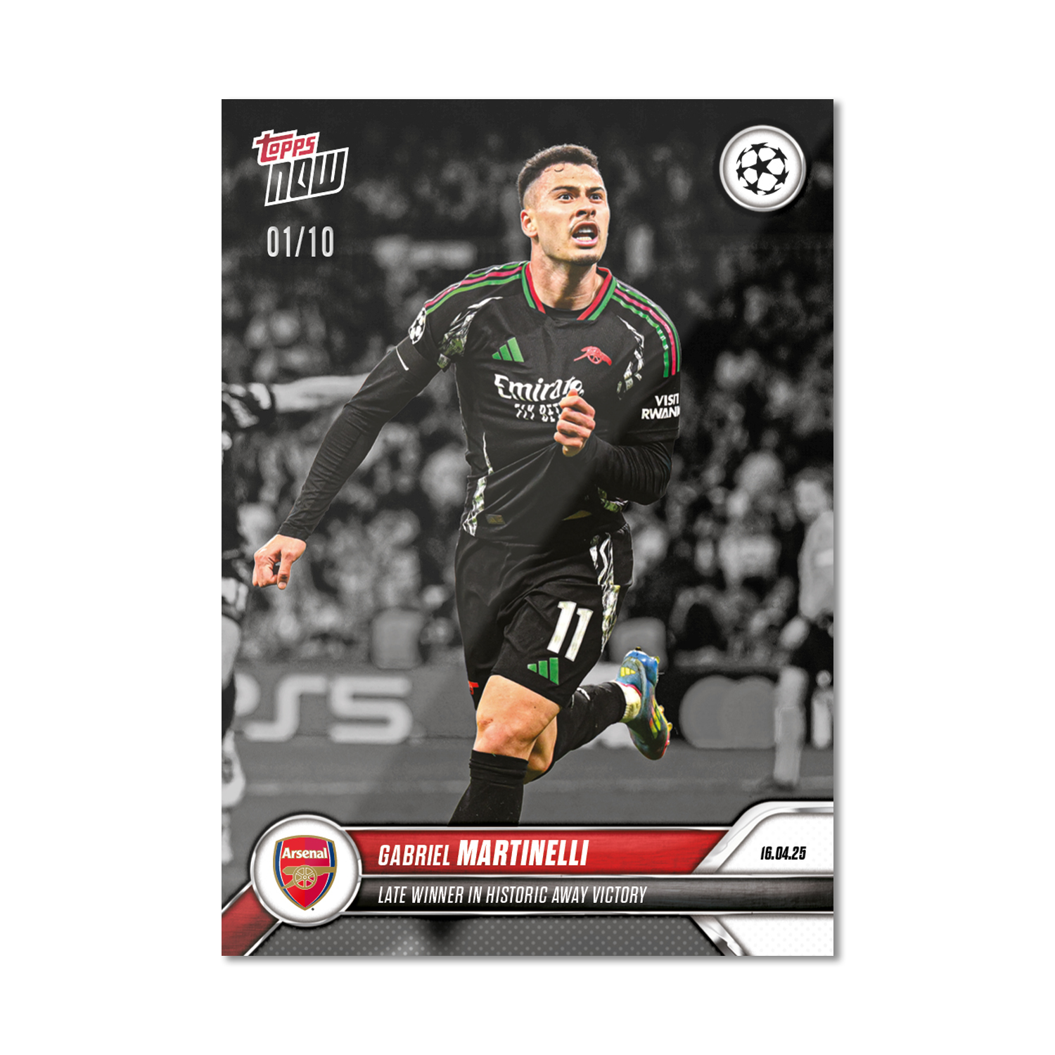 Gabriel Martinelli - 2024-25 UCL Topps NOW - Card 144 - PR: 590 - Image 4
