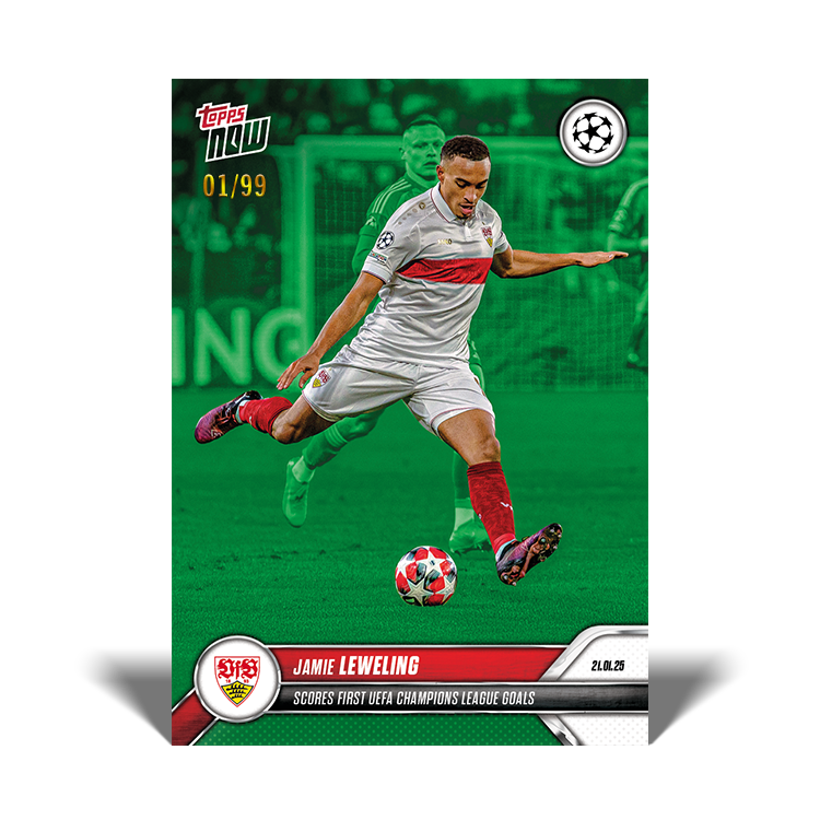 Jamie Leweling - Scores first UEFA Champions League goals - 24/25 UCL Topps NOW Card 73 - PR: 169 - Image 4