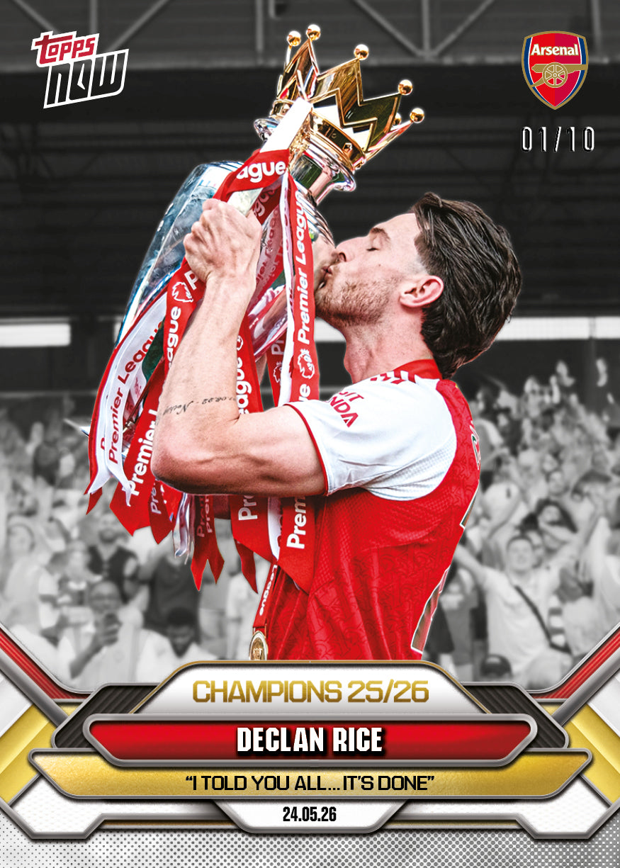 Declan Rice - 2025-26 Arsenal FC Topps NOW - Card 6 - PR: 8975 - Image 5