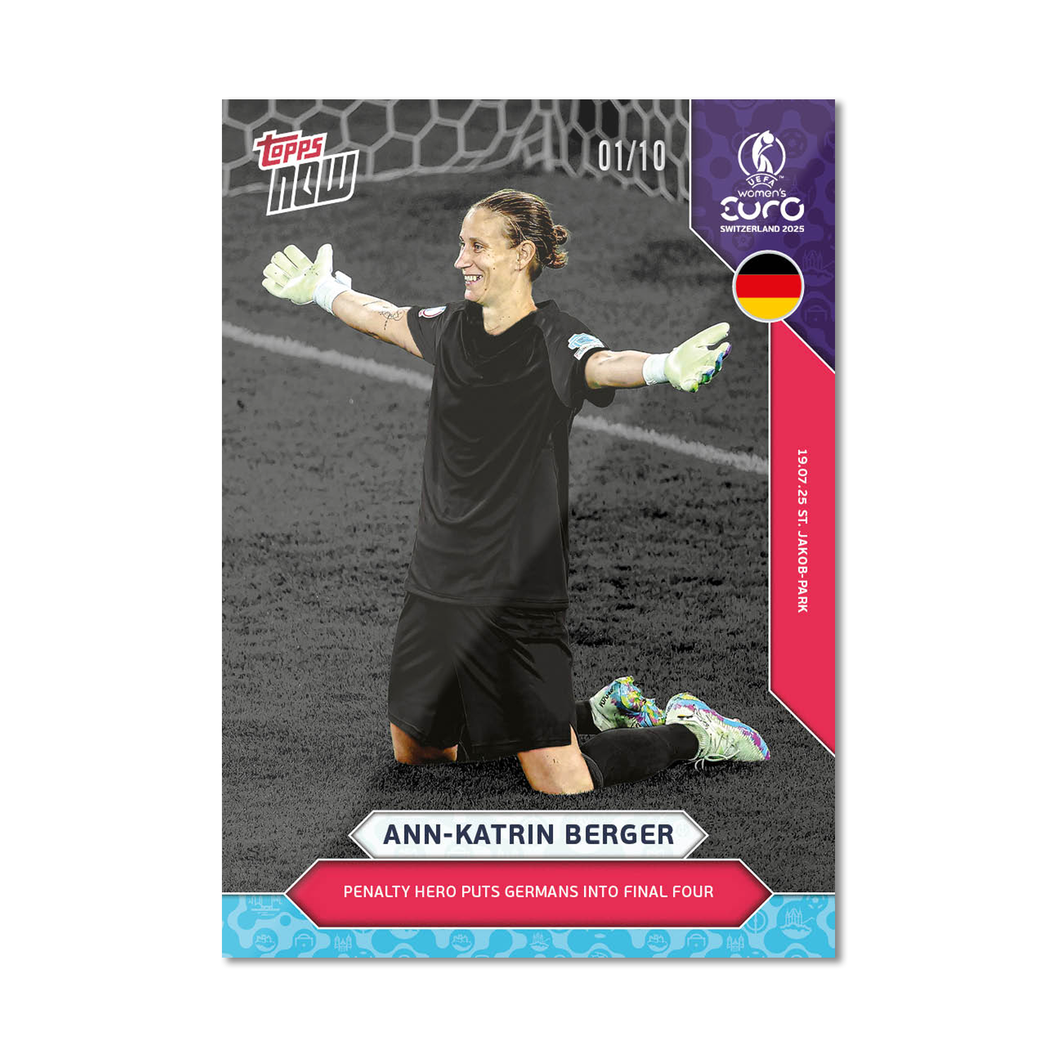 Ann-Katrin Berger - UEFA Women’s EURO 2025™ Topps NOW - Card 24 - PR: 234 - Image 4