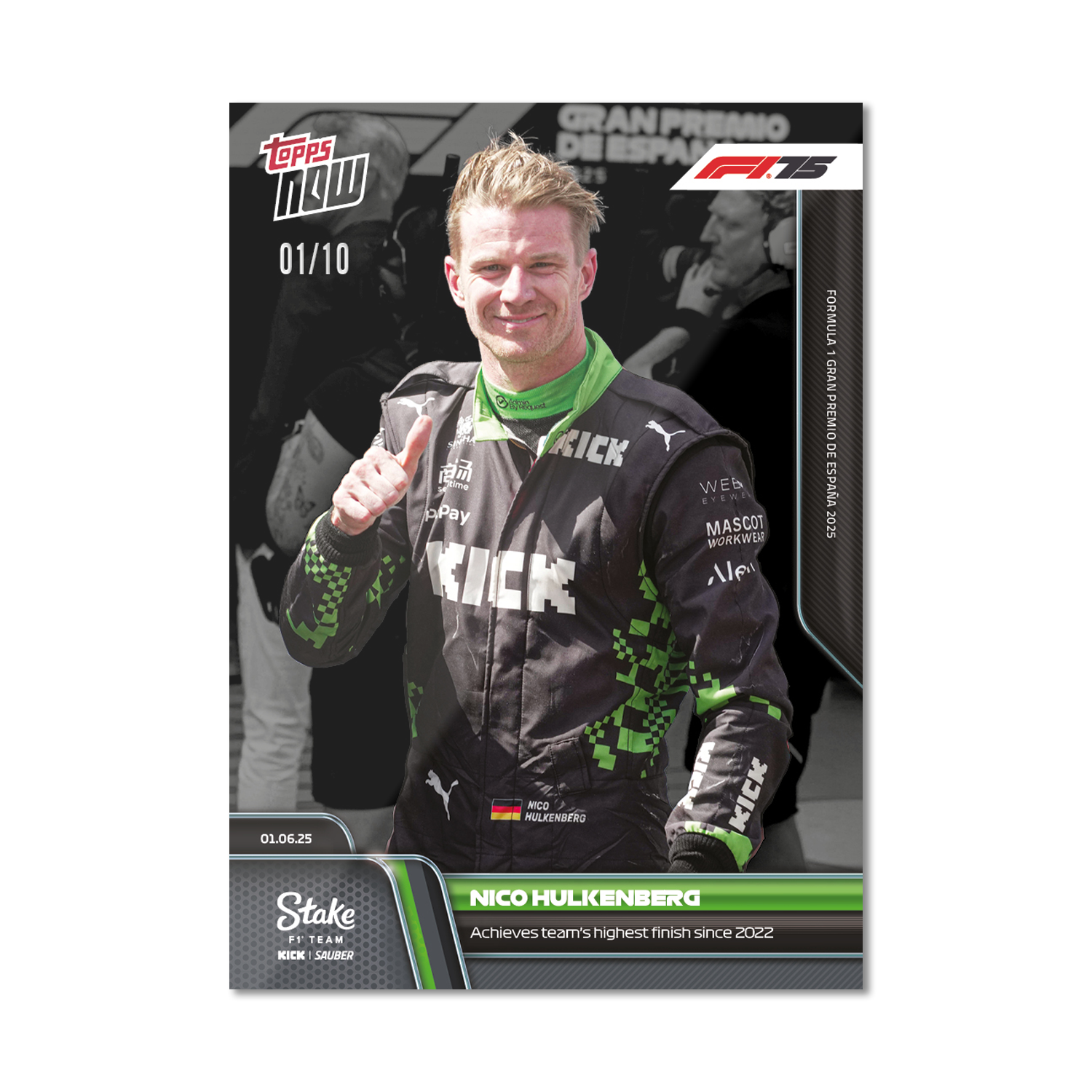 Nico Hulkenberg - 2025 Formula 1 Topps NOW - Card 42 - PR: 753 - Image 4