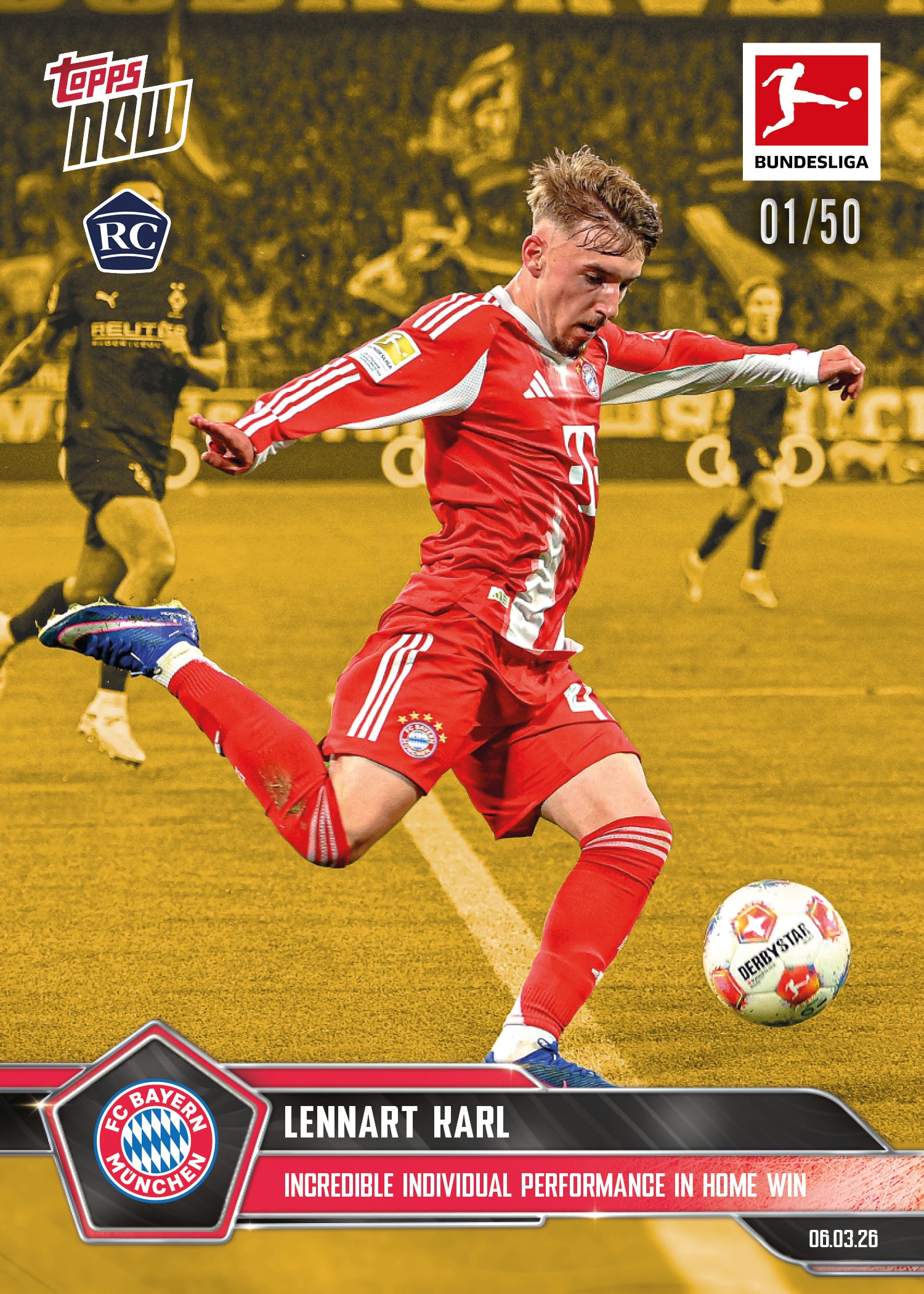 Lennart Karl - 2025-26 Bundesliga Topps NOW - Card 141 - PR:2005 - Image 6