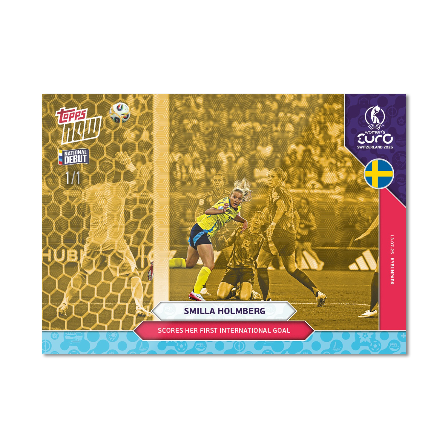 Smilla Hilma Holmberg - UEFA Women’s EURO 2025™ Topps NOW - Card 17 - PR: 138 - Image 2