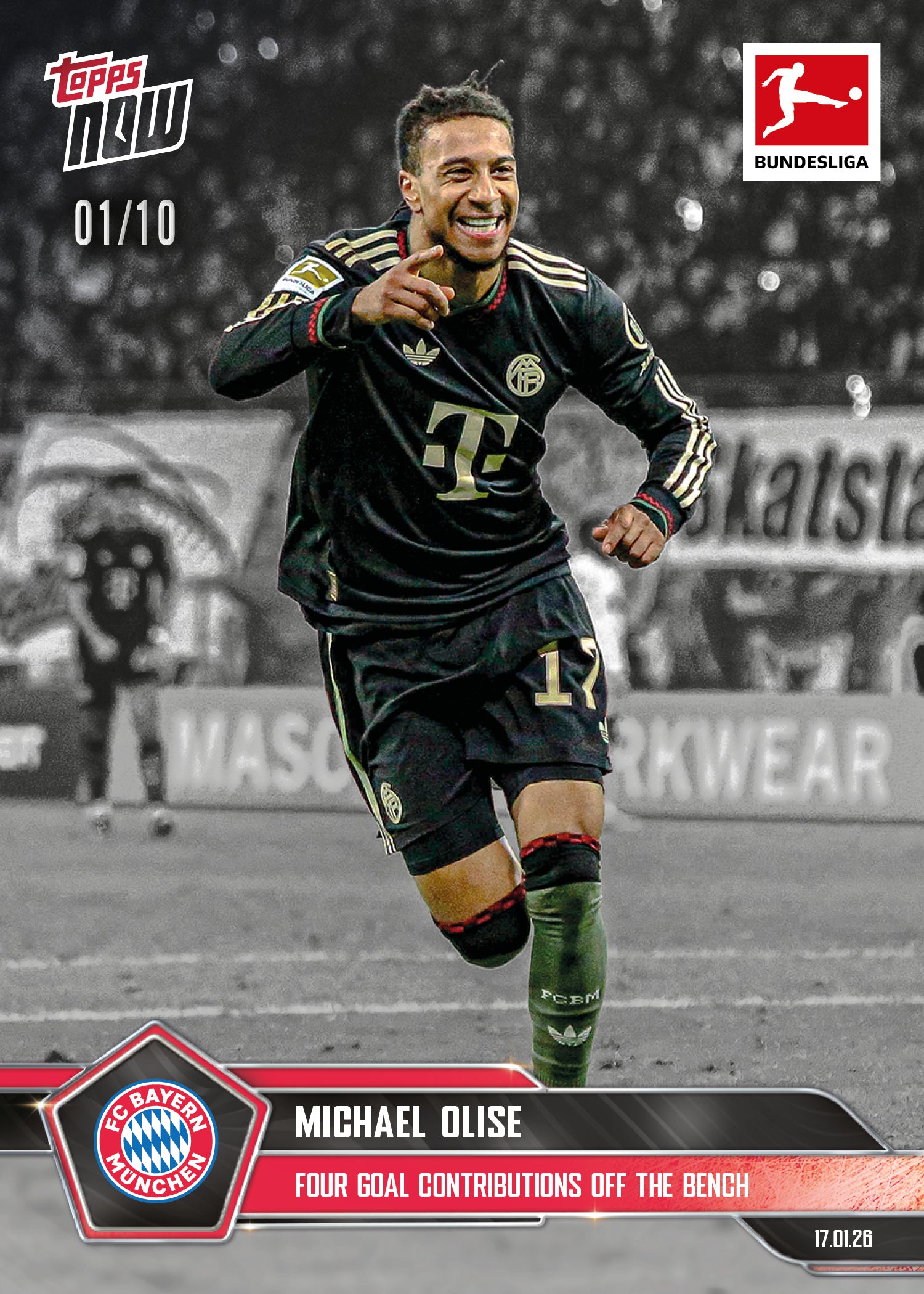 Michael Olise - 2025-26 Bundesliga Topps NOW - Card 103 - PR: 609 - Image 4