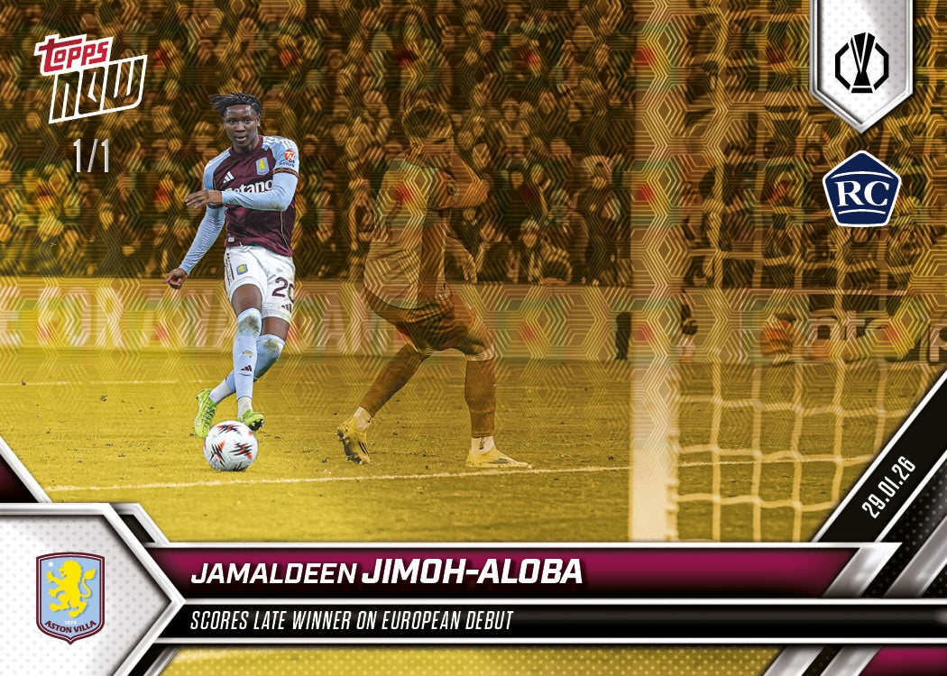 Jamaldeen Jimoh-Aloba - 2025-26 UEL Topps NOW - Card 16 - PR: 345 - Image 2
