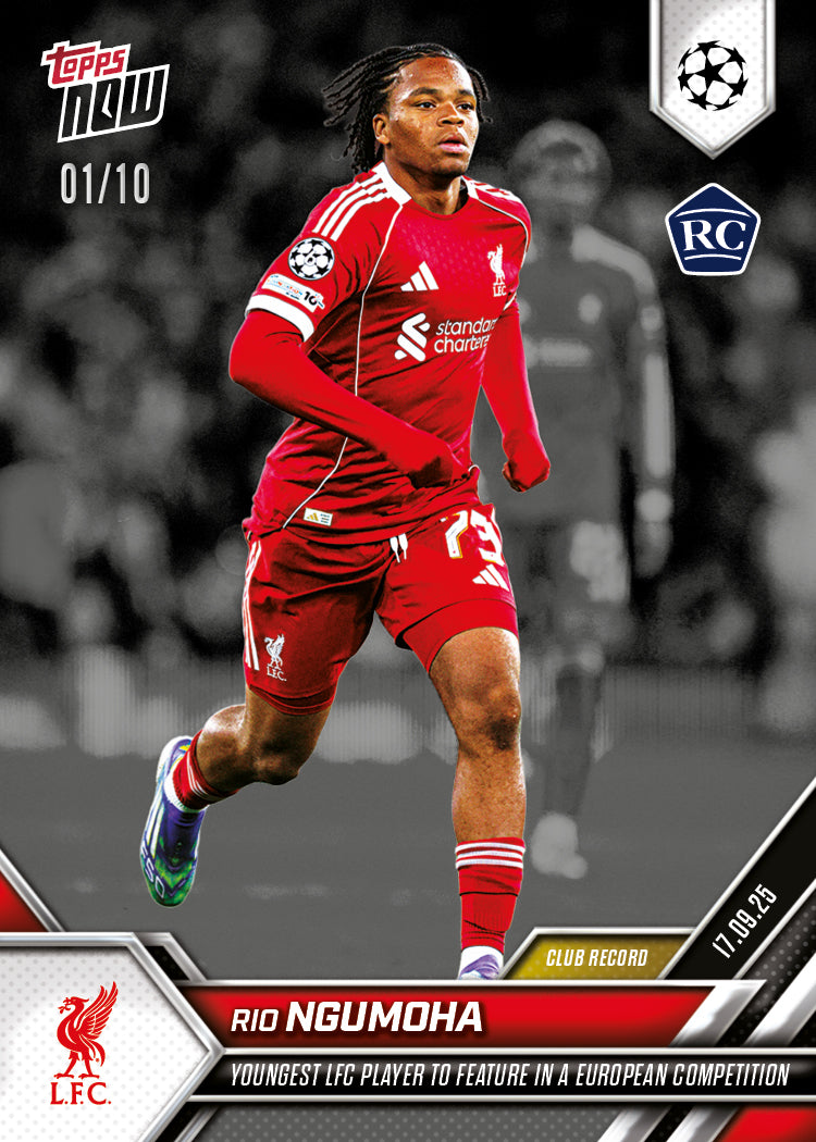 Rio Ngumoha - 2025-26 UCL Topps NOW - Card 14 - PR: 2412 - Image 4