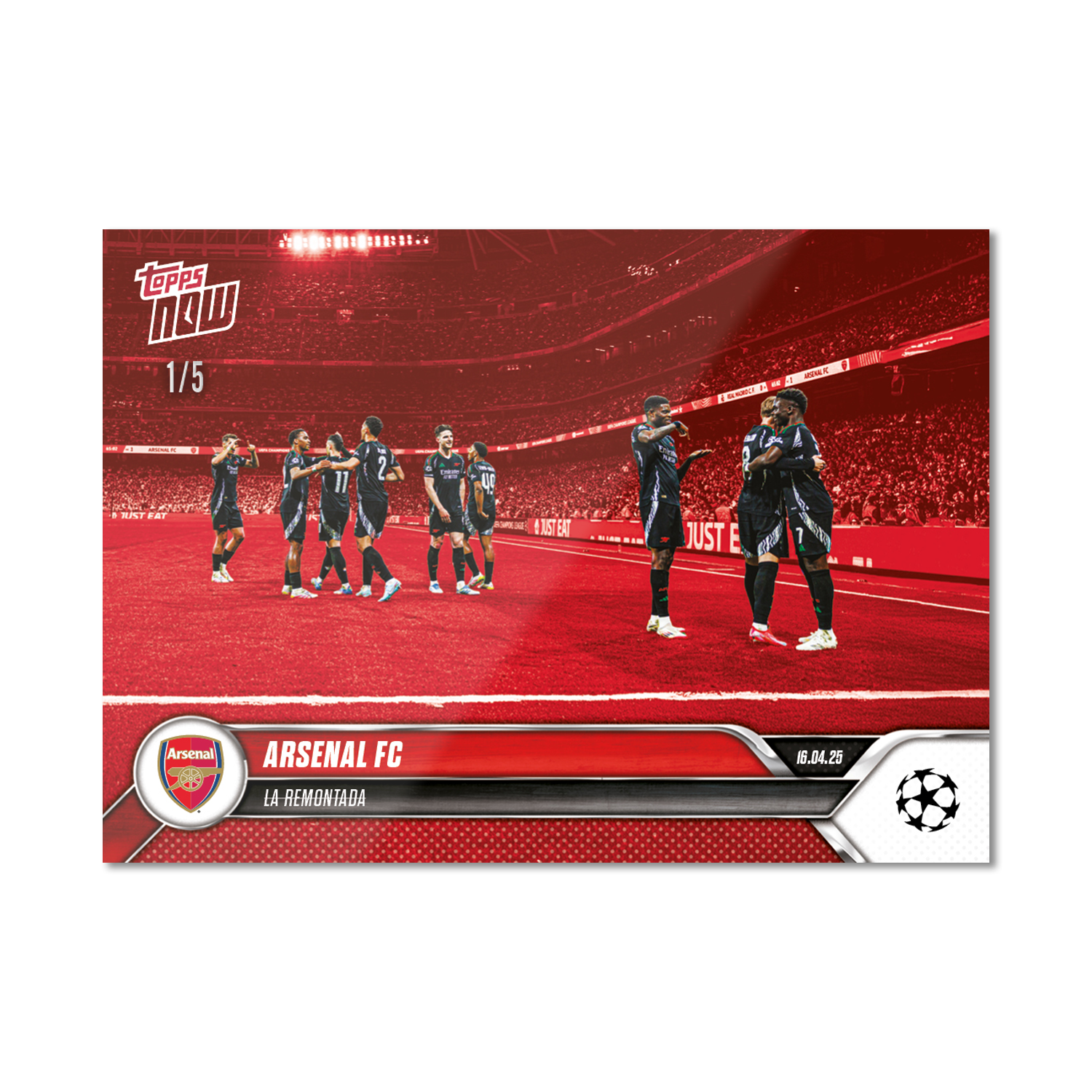 Arsenal FC - 2024-25 UCL Topps NOW - Card 143 - PR: 641 - Image 3