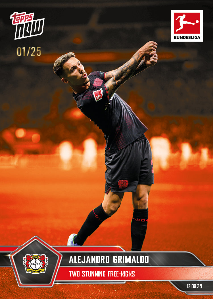 Alejandro Grimaldo - 2025-26 Bundesliga Topps NOW - Card 17 - PR: 231 - Image 5