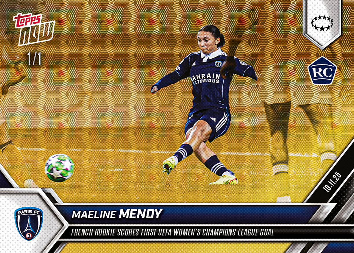 Maeline Mendy - 2025-26 UWCL Topps NOW - Card 12 - PR: 317 - Image 2