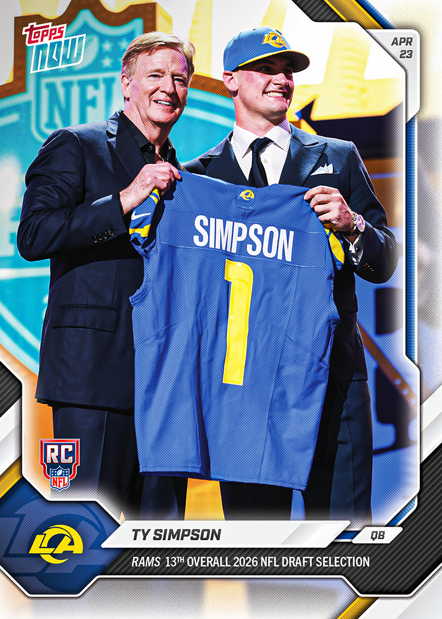 Ty Simpson - 2026 NFL Topps NOW - Card TSIM - PR: 12406