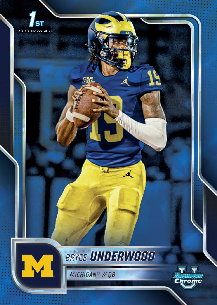 2025 Bowman University Chrome Football Sapphire Edition - Hobby Box - Image 3