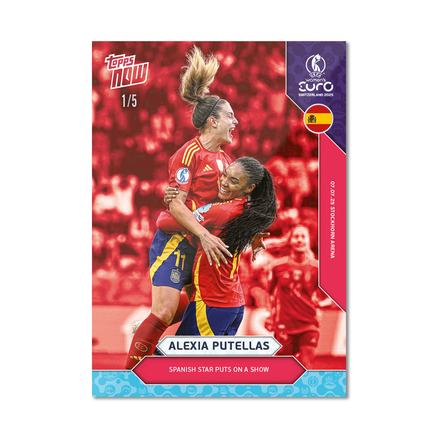 Alexia Putellas - UEFA Women’s EURO 2025™ Topps NOW - Card 9 - PR: 561 - Image 3