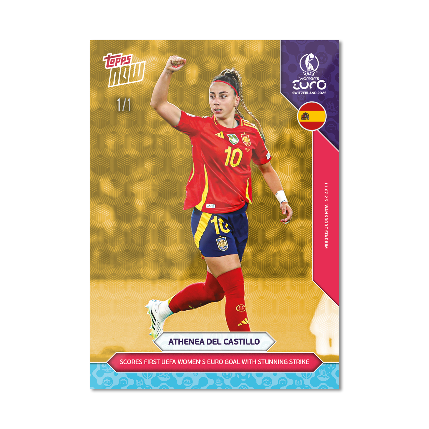 Athenea del Castillo - UEFA Women’s EURO 2025™ Topps NOW - Card 16 - PR: 415 - Image 2