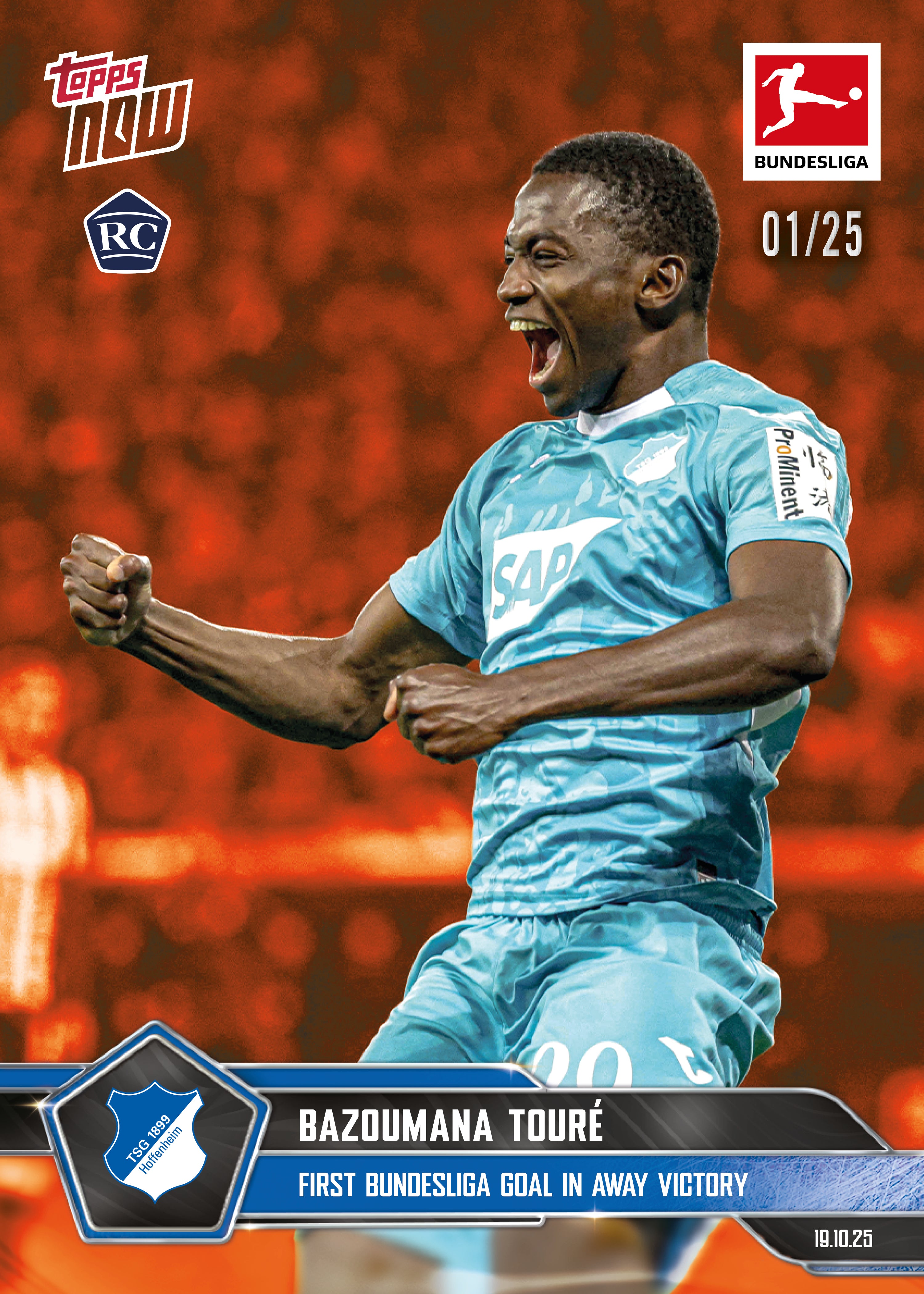 Bazoumana Touré - 2025-26 Bundesliga Topps NOW - Card 46 - PR: 337 - Image 5