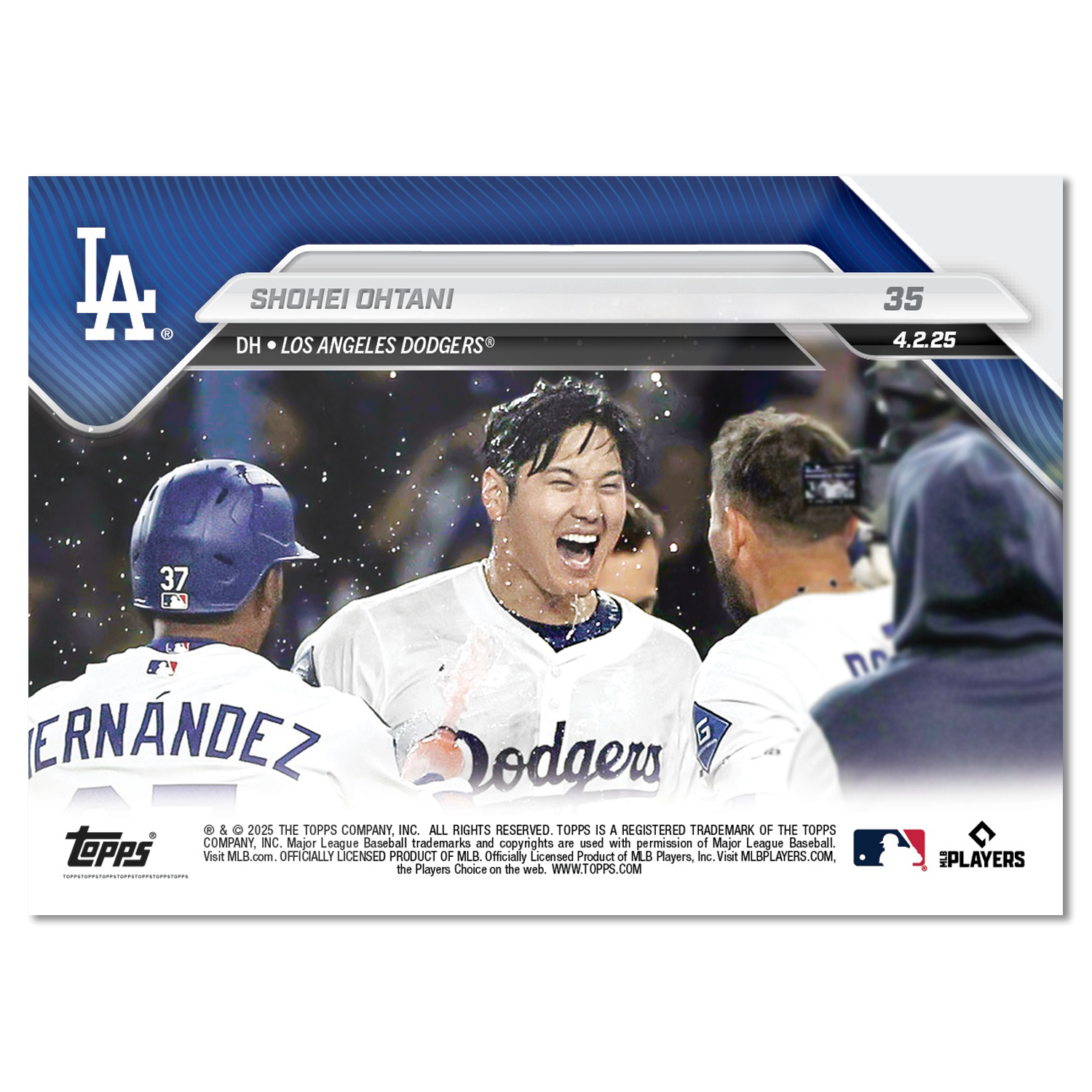 Shohei Ohtani - 2025 MLB Topps NOW - Card 35 - PR: 30,163 - Image 3