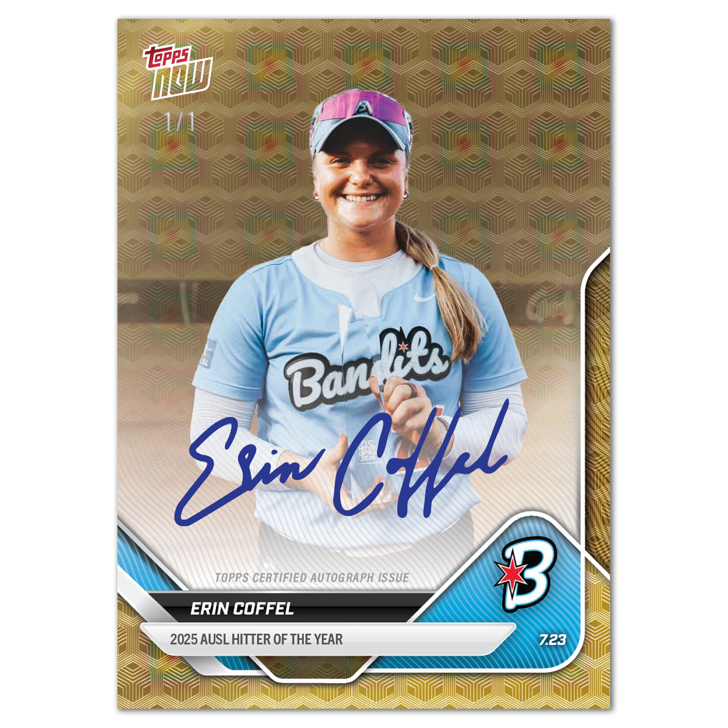 Erin Coffel - 2025 AUSL Topps NOW - Card 25 - LOOK FOR AUTOS - PR: 1186 - Image 2