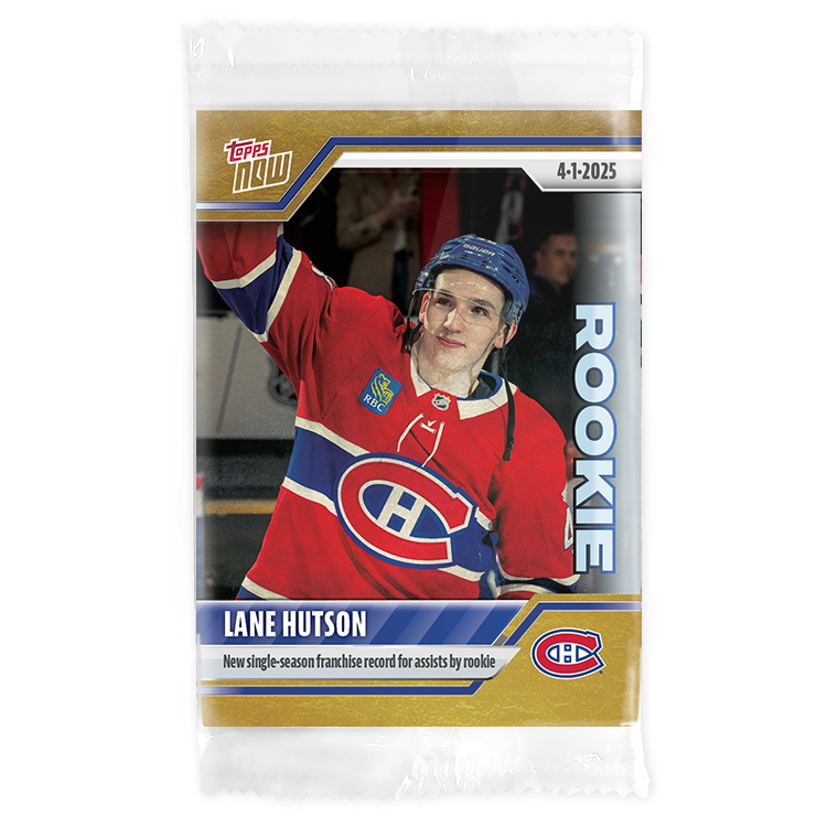 Lane Hutson - 2024-25 NHL Topps NOW - Sticker # 149 Pack - PR: 850 - Image 2