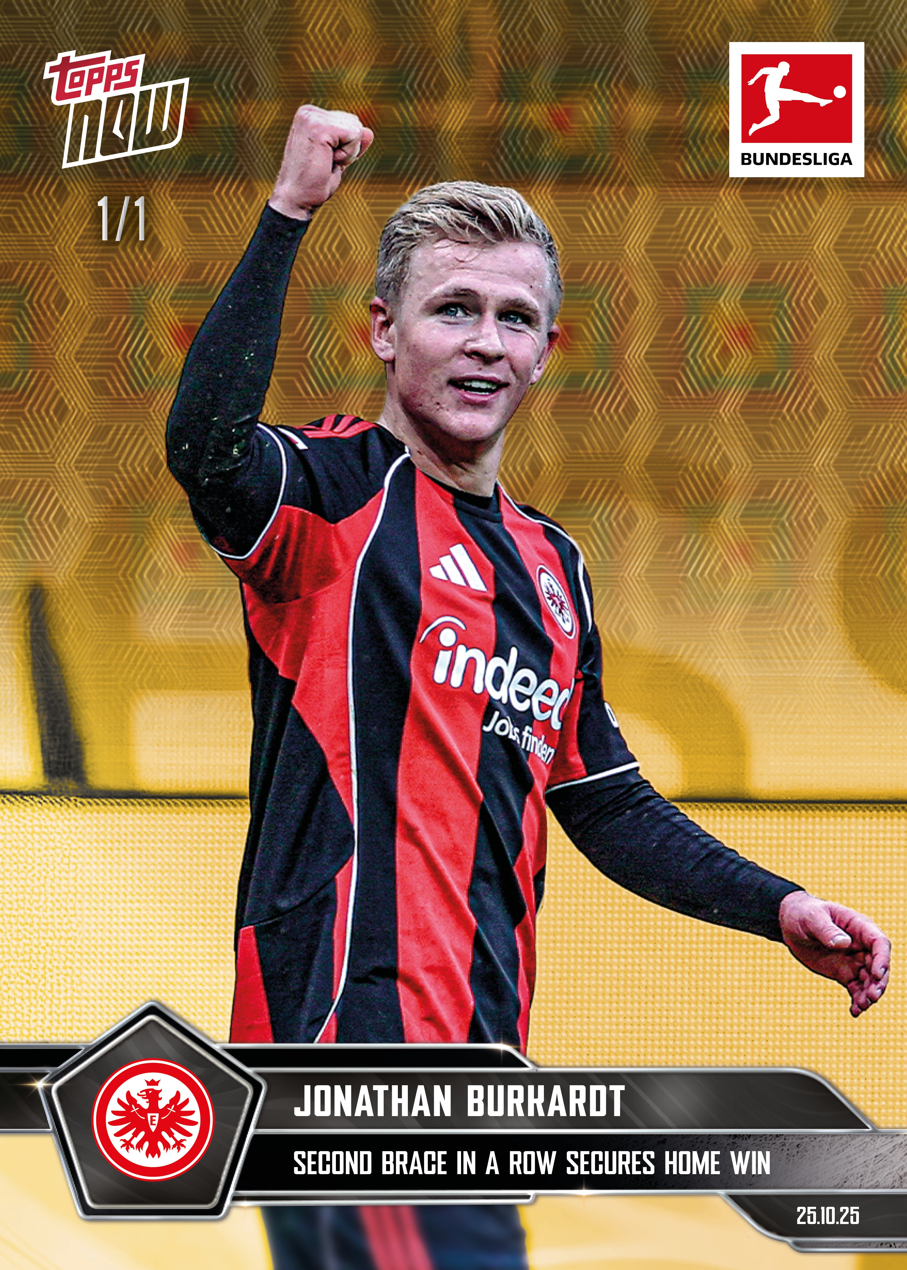 Jonathan Burkardt - 2025-26 Bundesliga Topps NOW - Card 51 - PR: 202 - Image 2