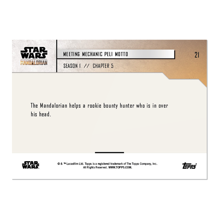 Star Wars: The Mandalorian TOPPS NOW 5-Card Pack - S1 : Chapter 5 - Print Run: 1179 - Image 3
