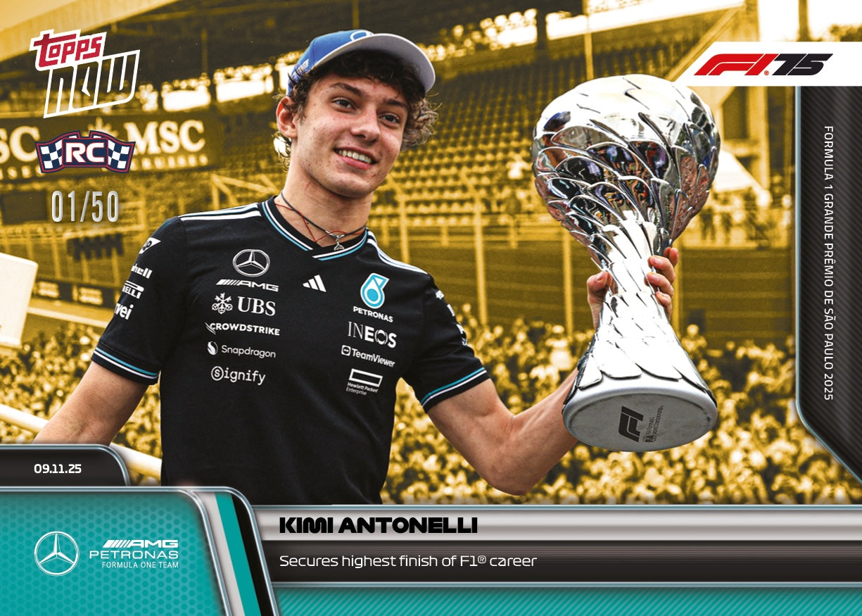 Kimi Antonelli - 2025 Formula 1 Topps NOW - Card 76 - PR: 3876 - Image 6