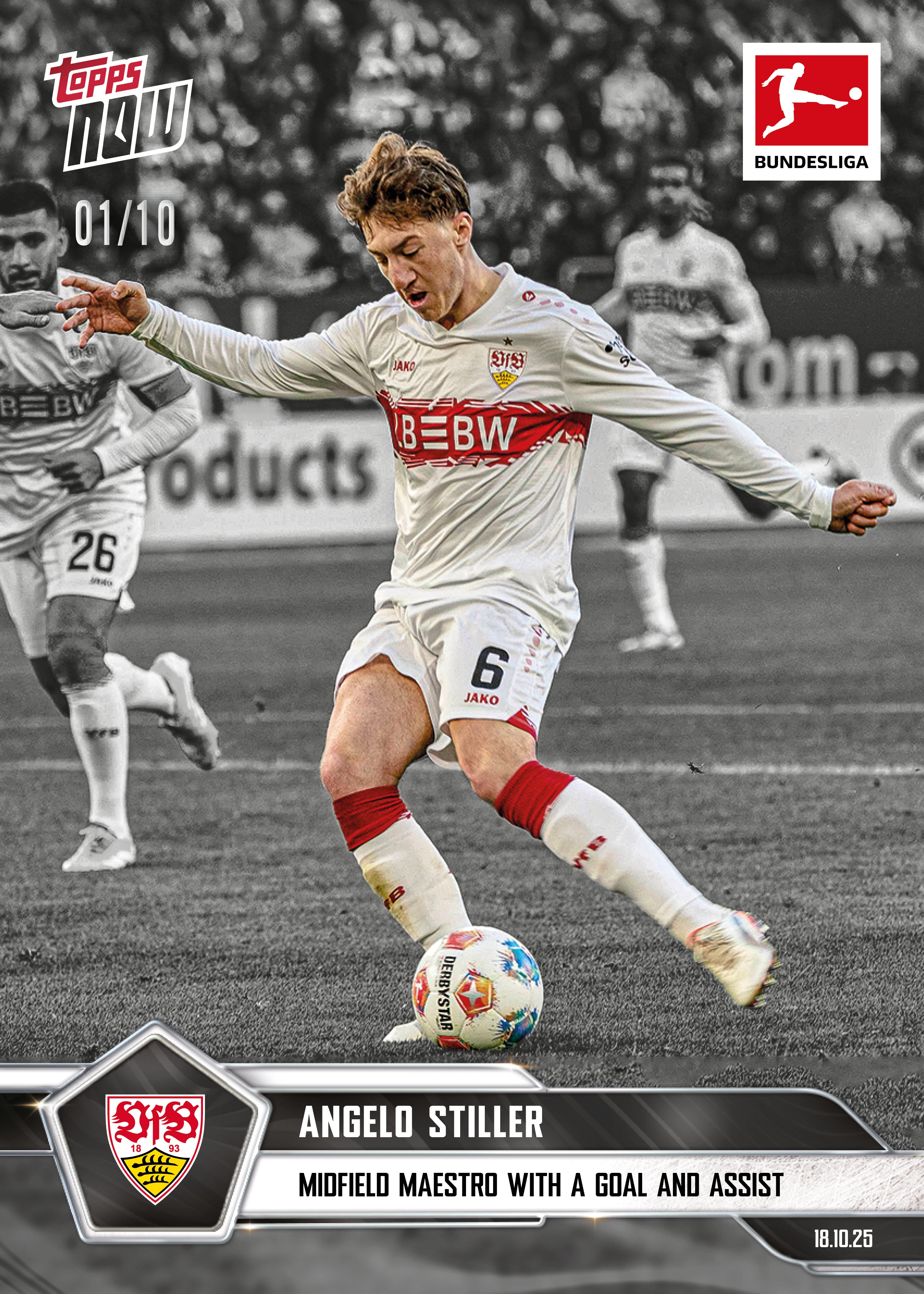Angelo Stiller - 2025-26 Bundesliga Topps NOW - Card 45 - PR: 188 - Image 4