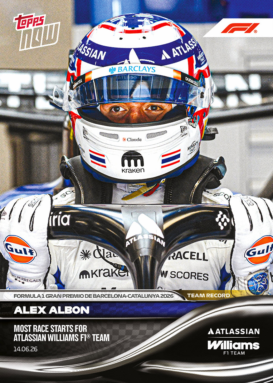 Alex Albon - 2026 Formula 1 Topps NOW - Card 40 - PR: 1749