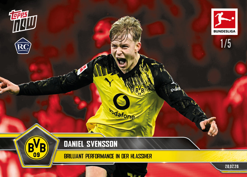 Daniel Svensson - 2025-26 Bundesliga Topps NOW - Card 136 - PR: 461 - Image 3