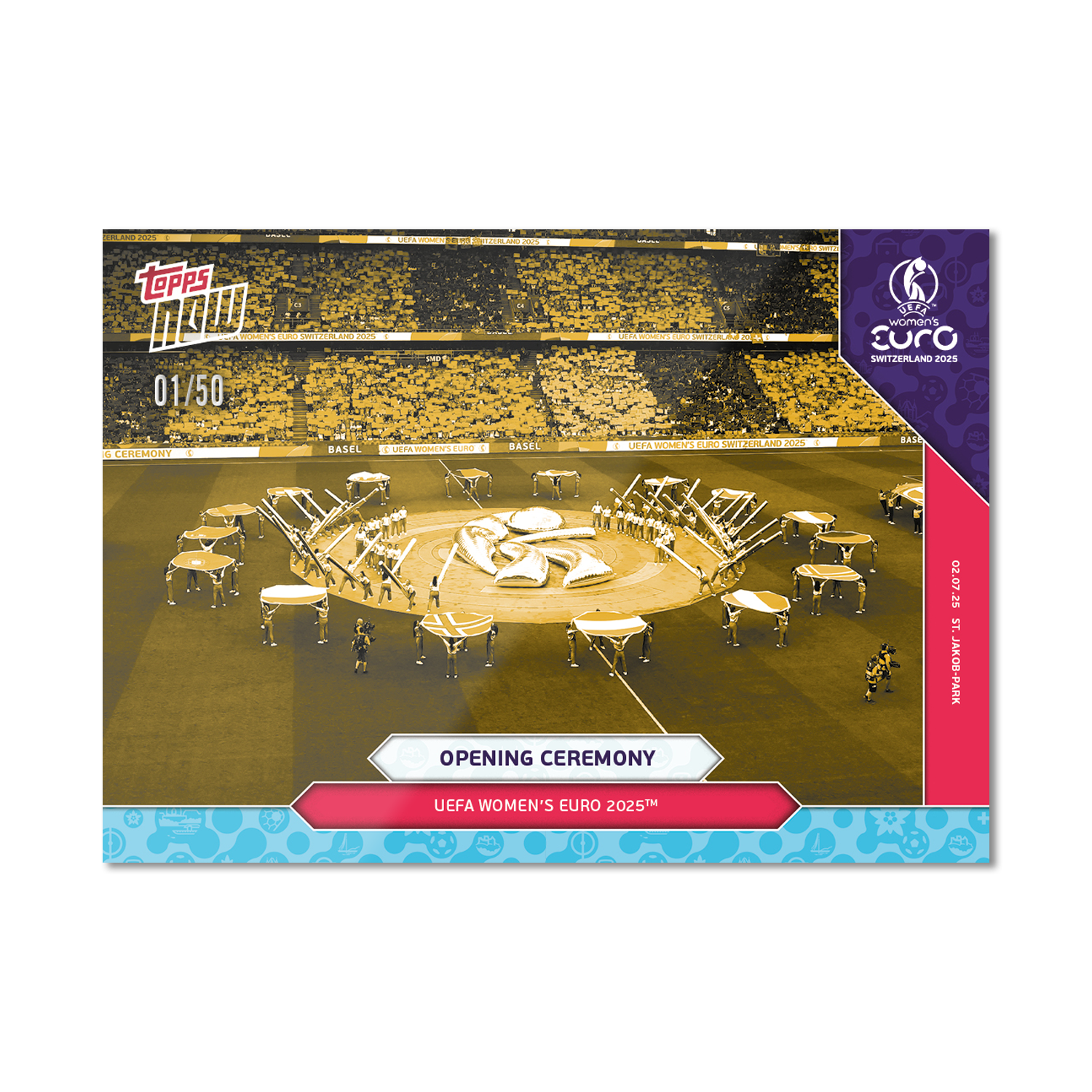 Opening Ceremony - UEFA Women’s EURO 2025™ Topps NOW - Card 1 - PR: 85 - Image 6