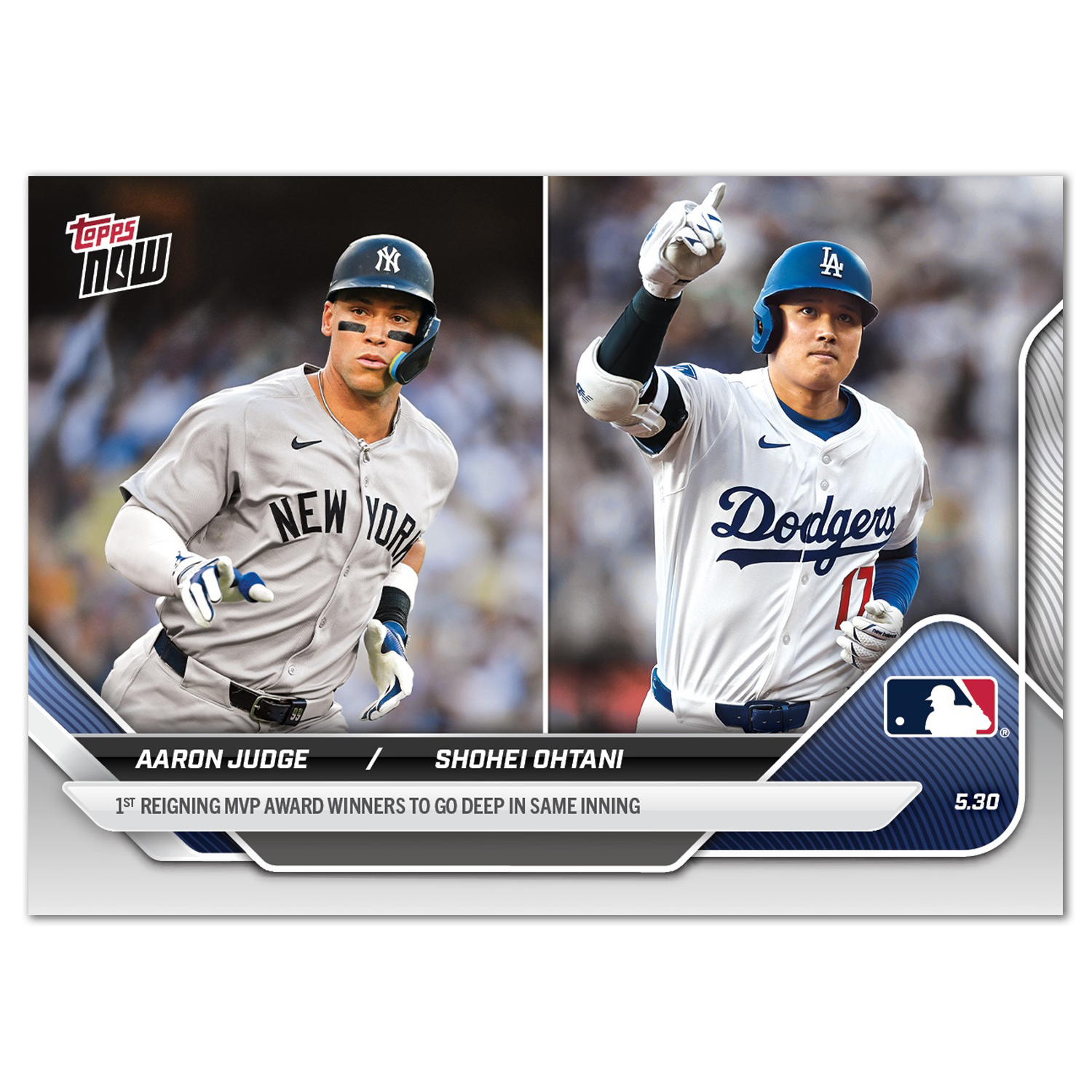 Aaron Judge/Shohei Ohtani - 2025 MLB Topps NOW - Card 239 - PR: 16,516 - Image 2