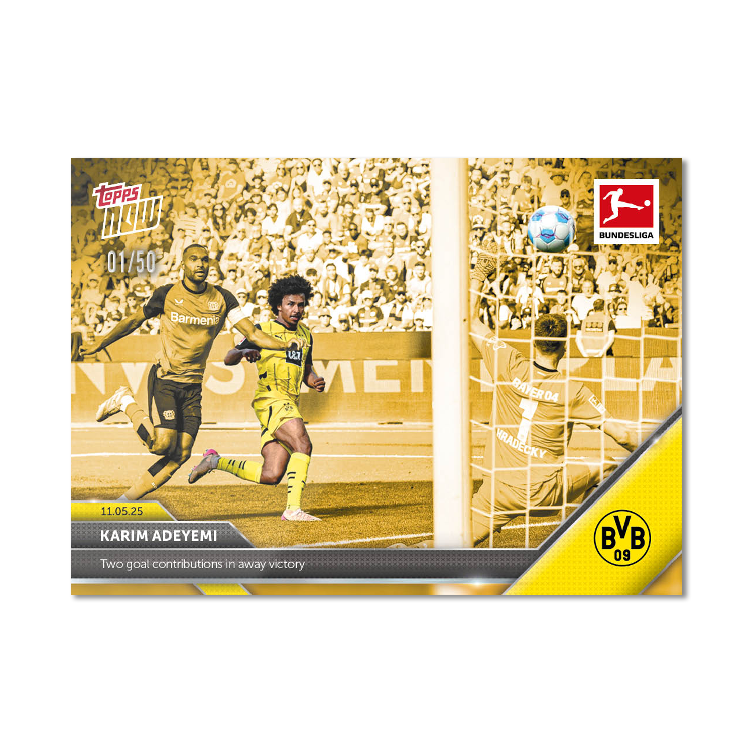 Karim Adeyemi - 2024-25 Bundesliga Topps NOW - Card 185 - PR: 140 - Image 6
