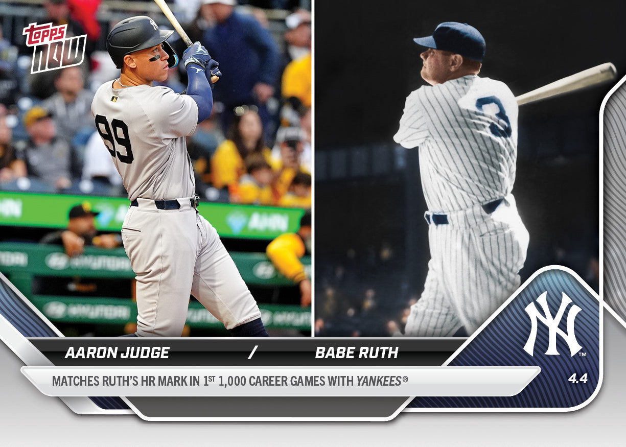 Aaron Judge/Babe Ruth - 2025 MLB Topps NOW - Card 40 - PR: 12,926