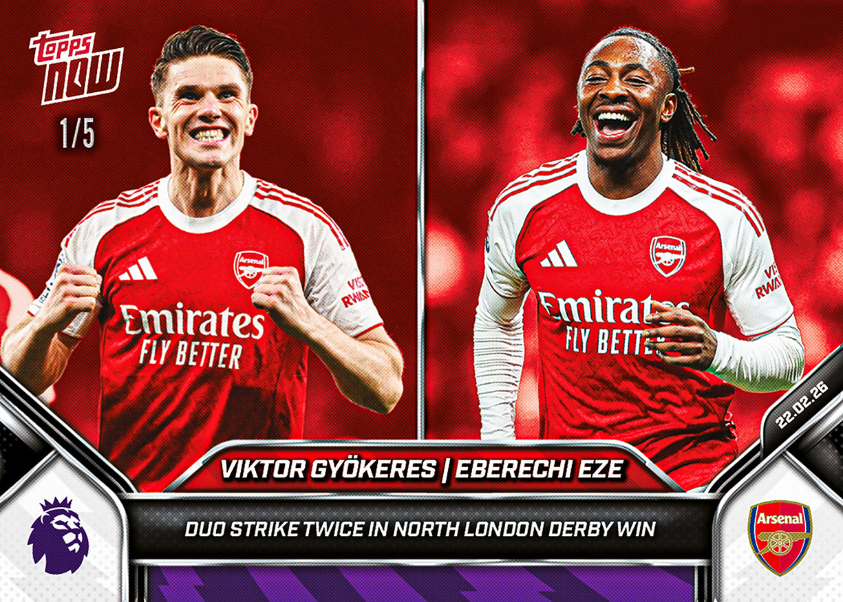 Eberechi Eze / Viktor Gyökeres - 2025-26 Premier League Topps NOW - Card 144 - PR: 1565 - Image 3