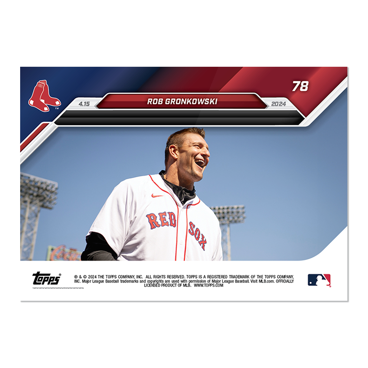 Alternative view of Rob Gronkowski - 2024 MLB TOPPS NOW Card 78 - PR: 2715