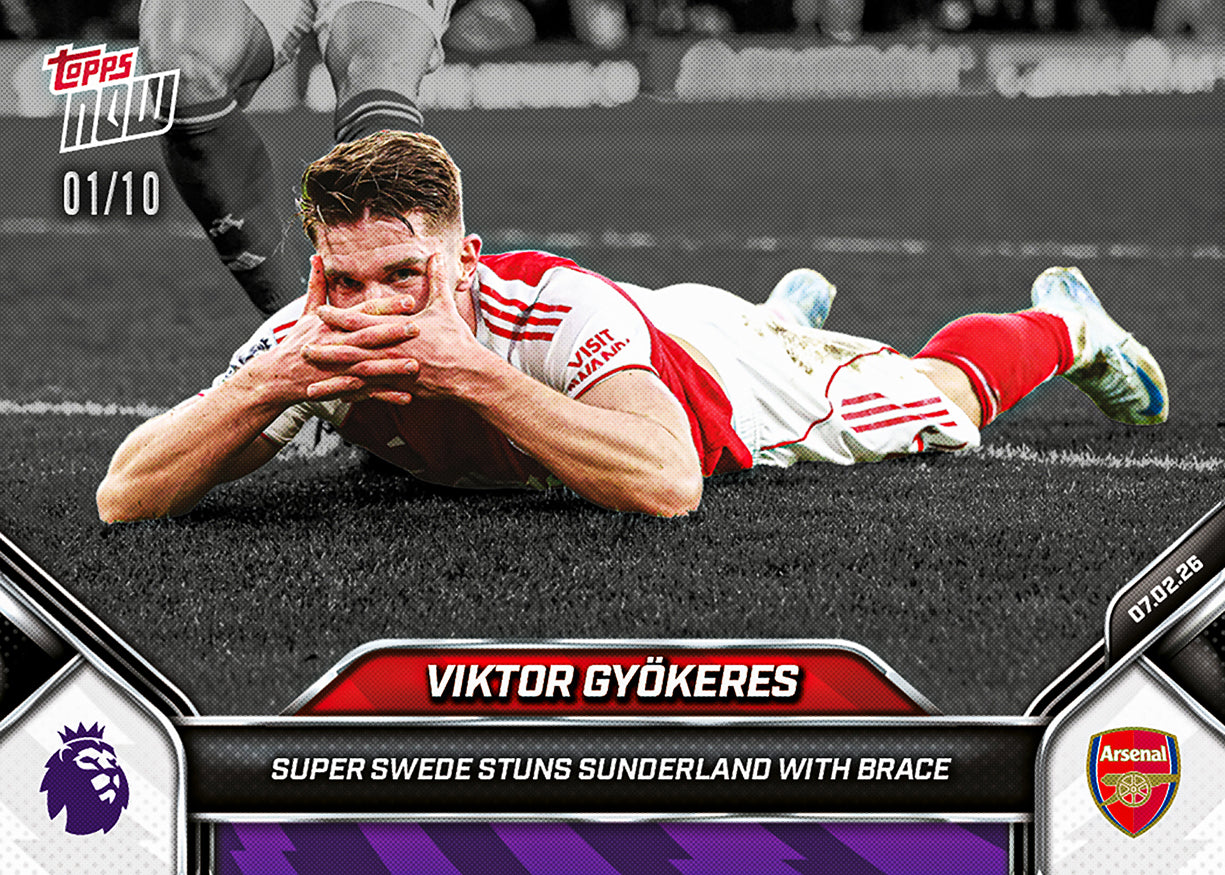 Viktor Gyökeres - 2025-26 Premier League Topps NOW - Card 129 - PR: 100 - Image 4