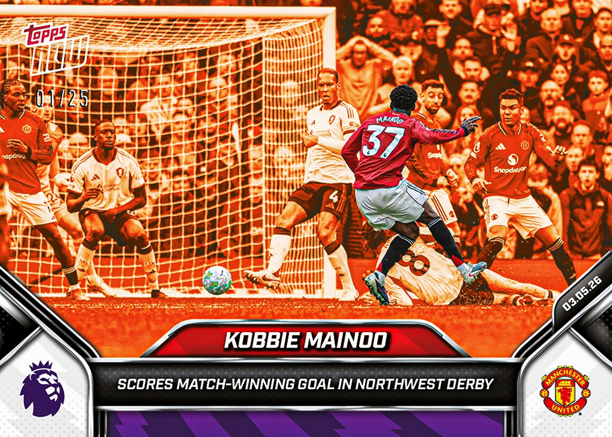Kobbie Mainoo - 2025-26 Premier League Topps NOW - Card 186 - PR: 1801 - Image 5