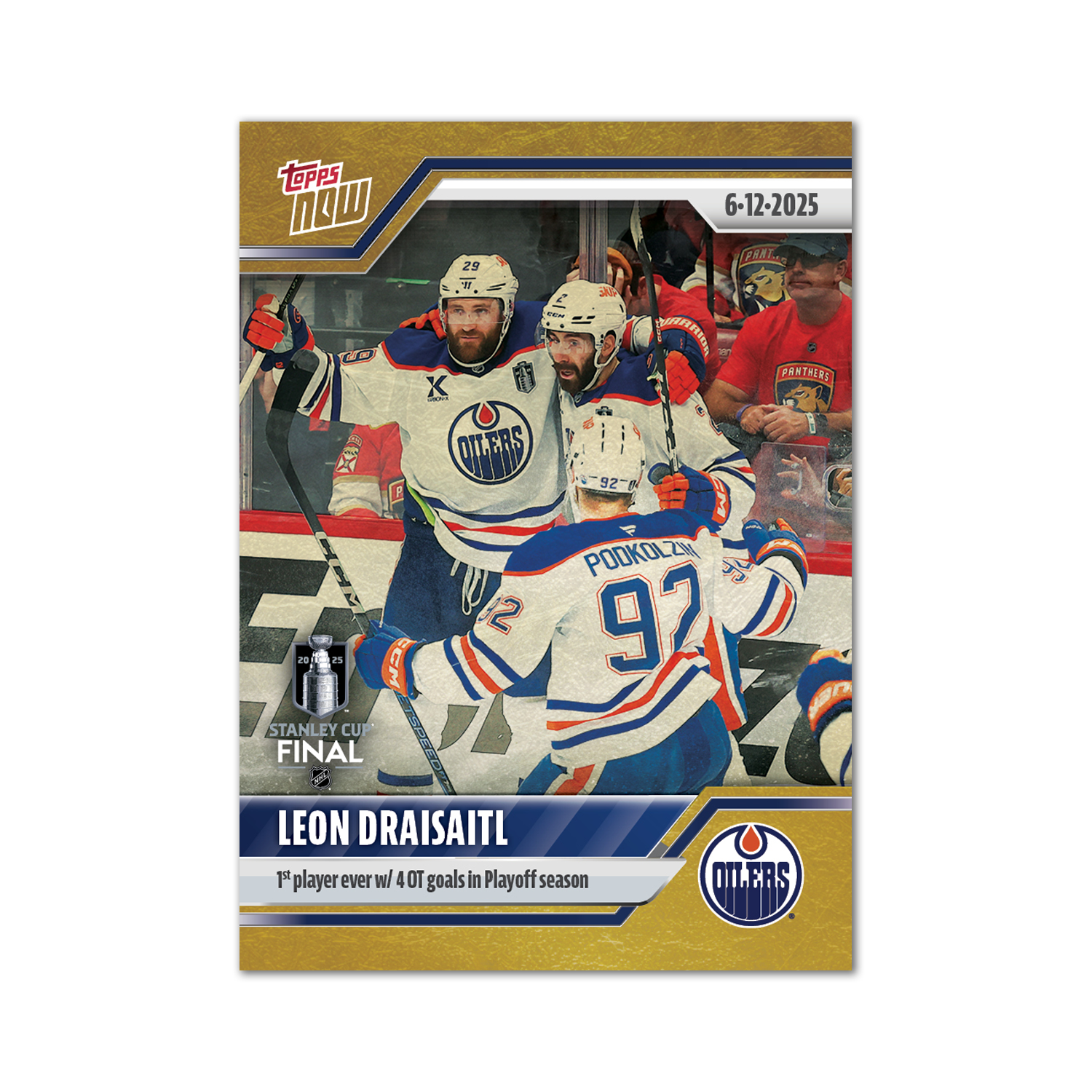 Leon Draisaitl - 2024-25 NHL Topps NOW - Sticker # 204 Pack - PR: 305 - Image 2
