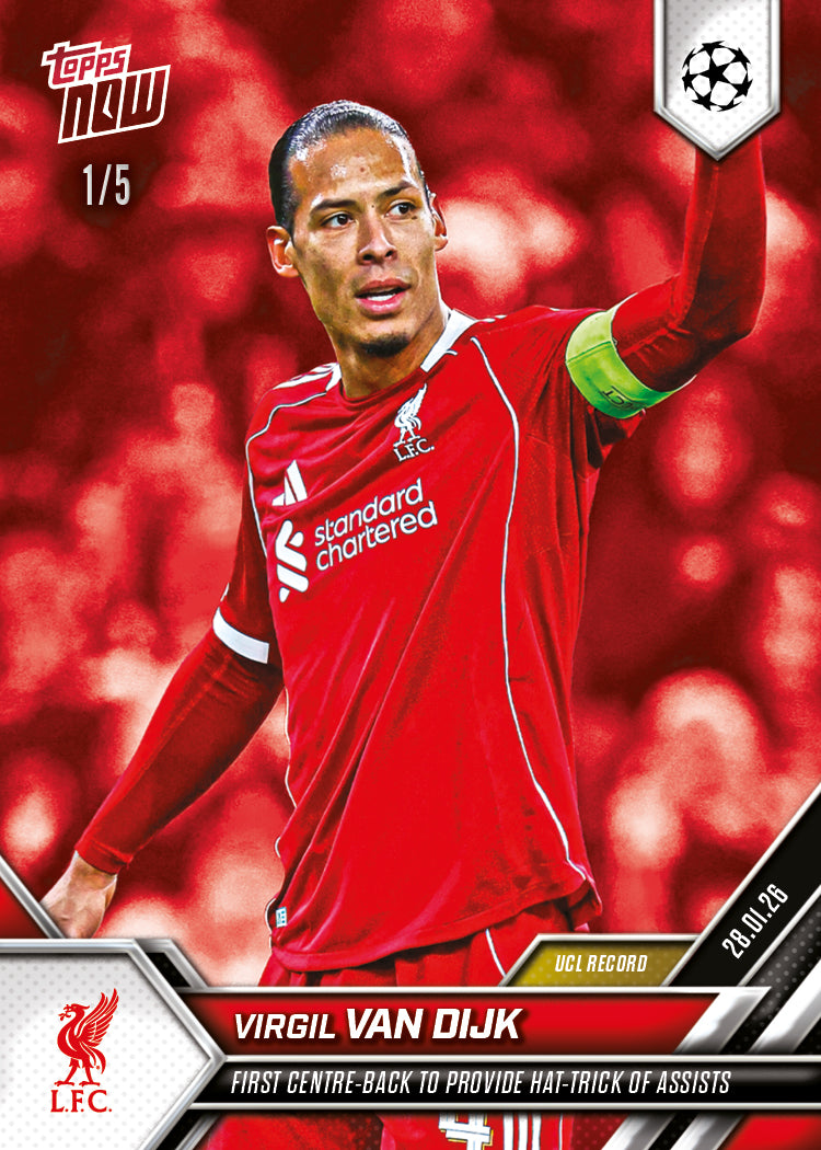 Virgil van Dijk - 2025-26 UCL Topps NOW - Card 82 - PR: 751 - Image 3