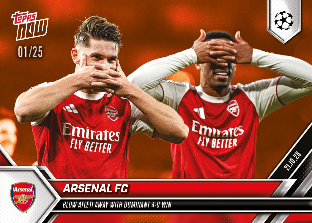 Arsenal FC - 2025-26 UCL Topps NOW - Card 36 - PR: 1493 - Image 5
