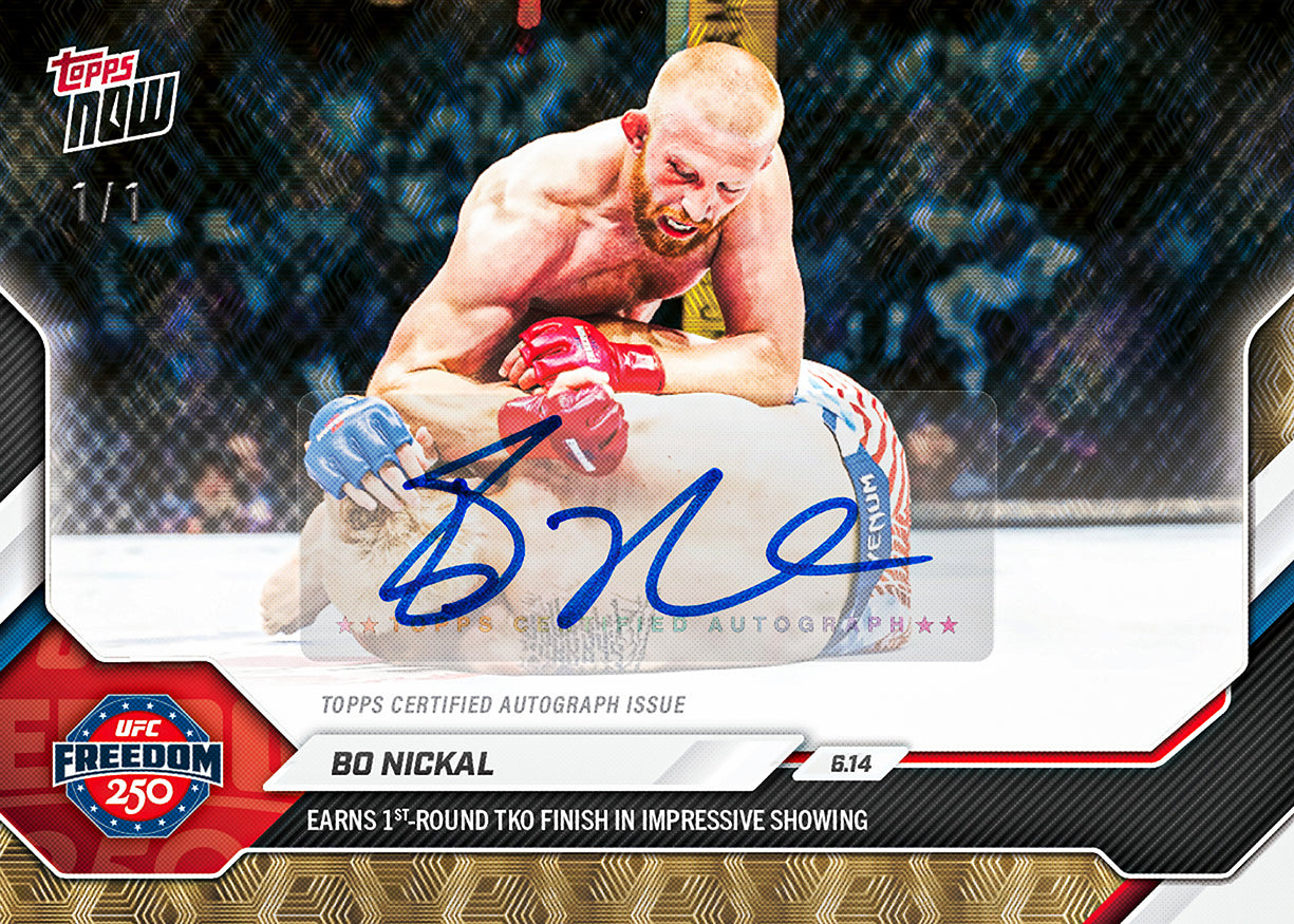 Bo Nickal - 2026 UFC Topps NOW - Card 22 - PR: 2572 - Image 2