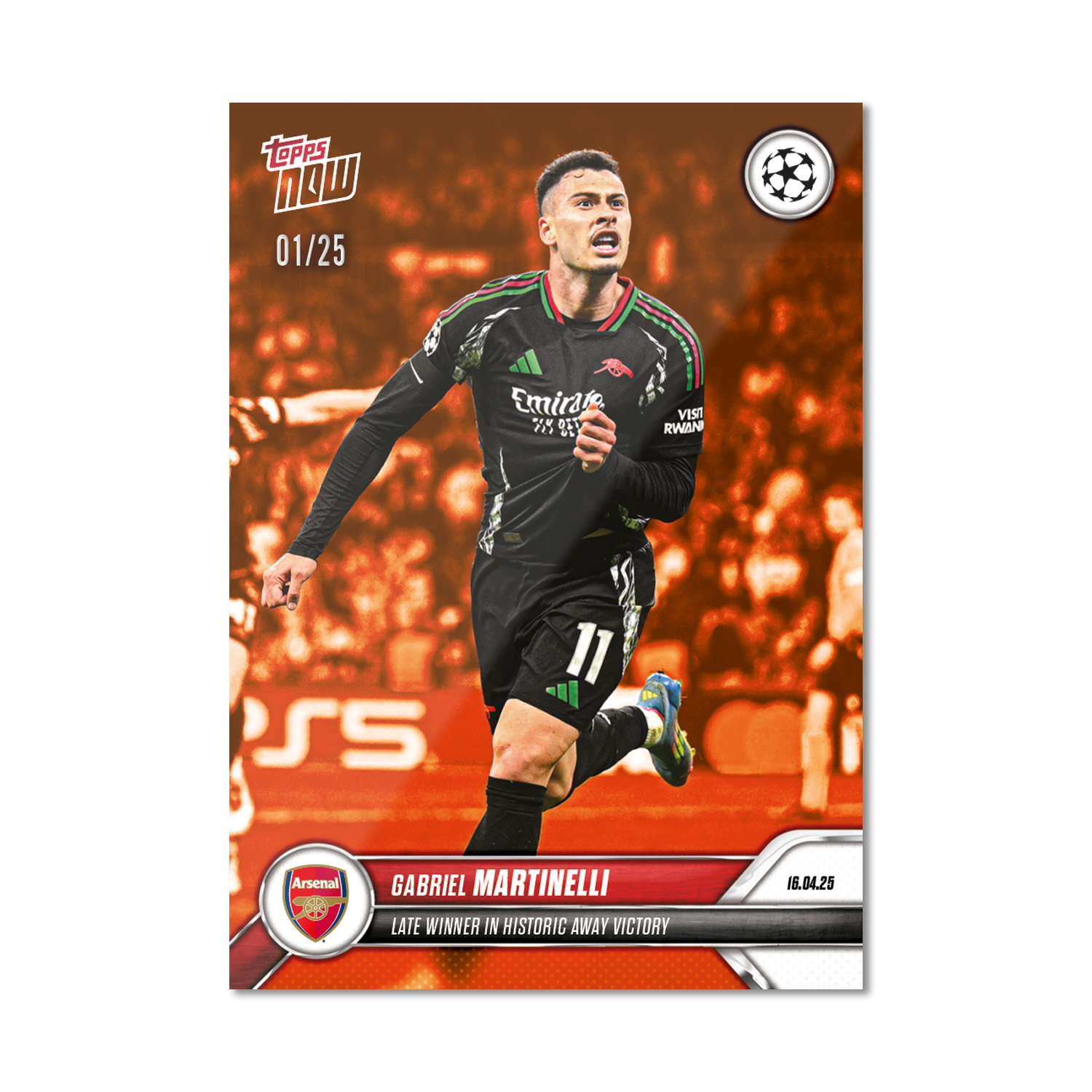 Gabriel Martinelli - 2024-25 UCL Topps NOW - Card 144 - PR: 590 - Image 5