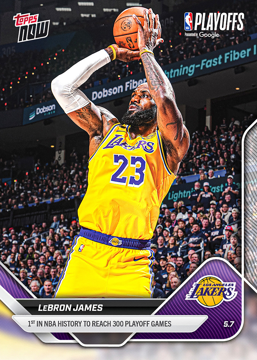 LeBron James - 2025-26 NBA Topps NOW - Card 300 - PR: 4989