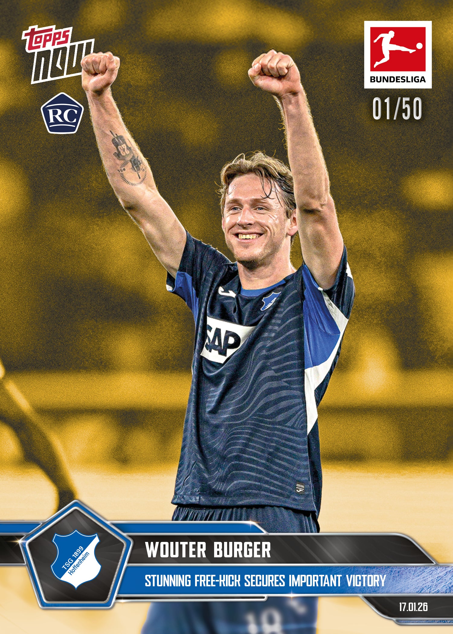 Wouter Burger - 2025-26 Bundesliga Topps NOW - Card 105 - PR: 321 - Image 6
