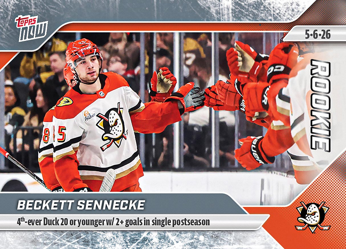 Beckett Sennecke - 2025-26 NHL Topps NOW - Sticker # 167 Pack - PR: 605