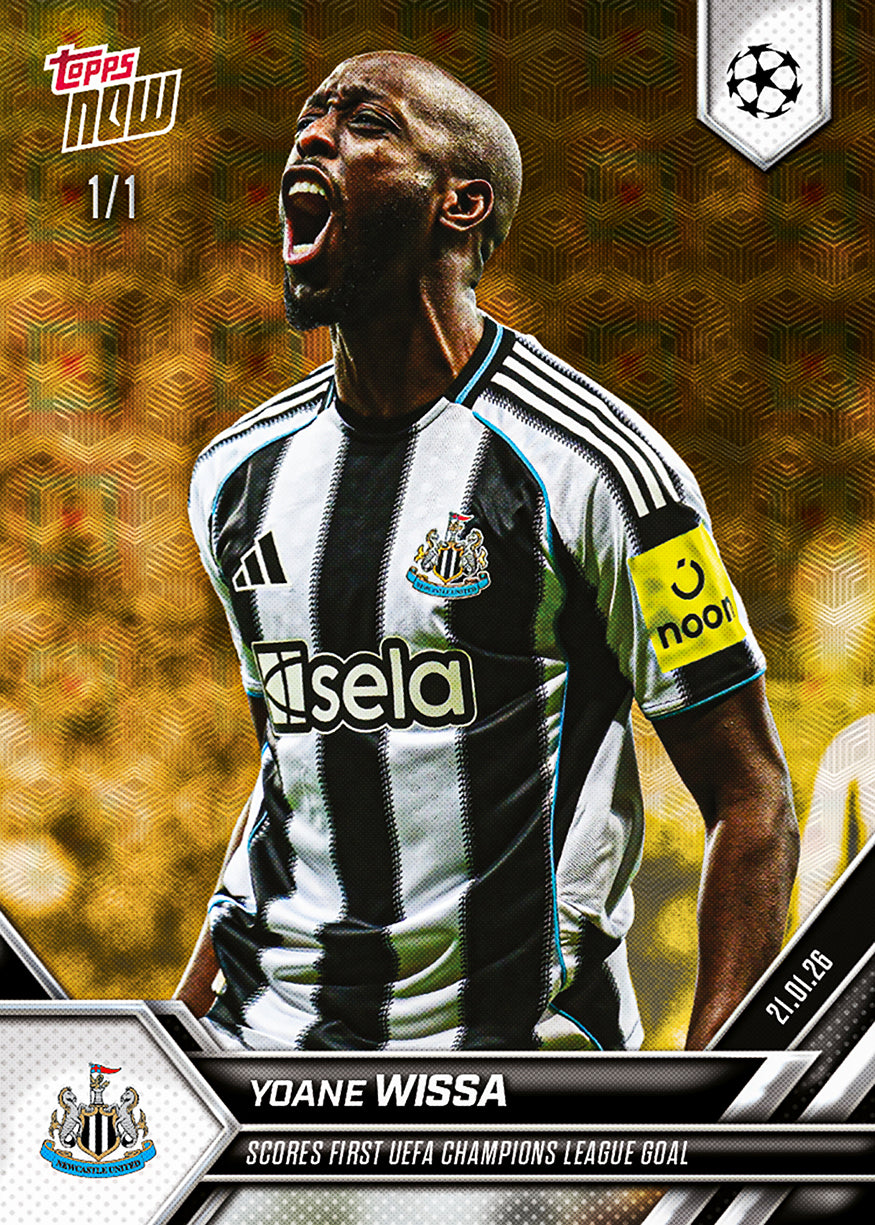 Alternative view of Yoane Wissa - 2025-26 UCL Topps NOW - Card 77 - PR: 211