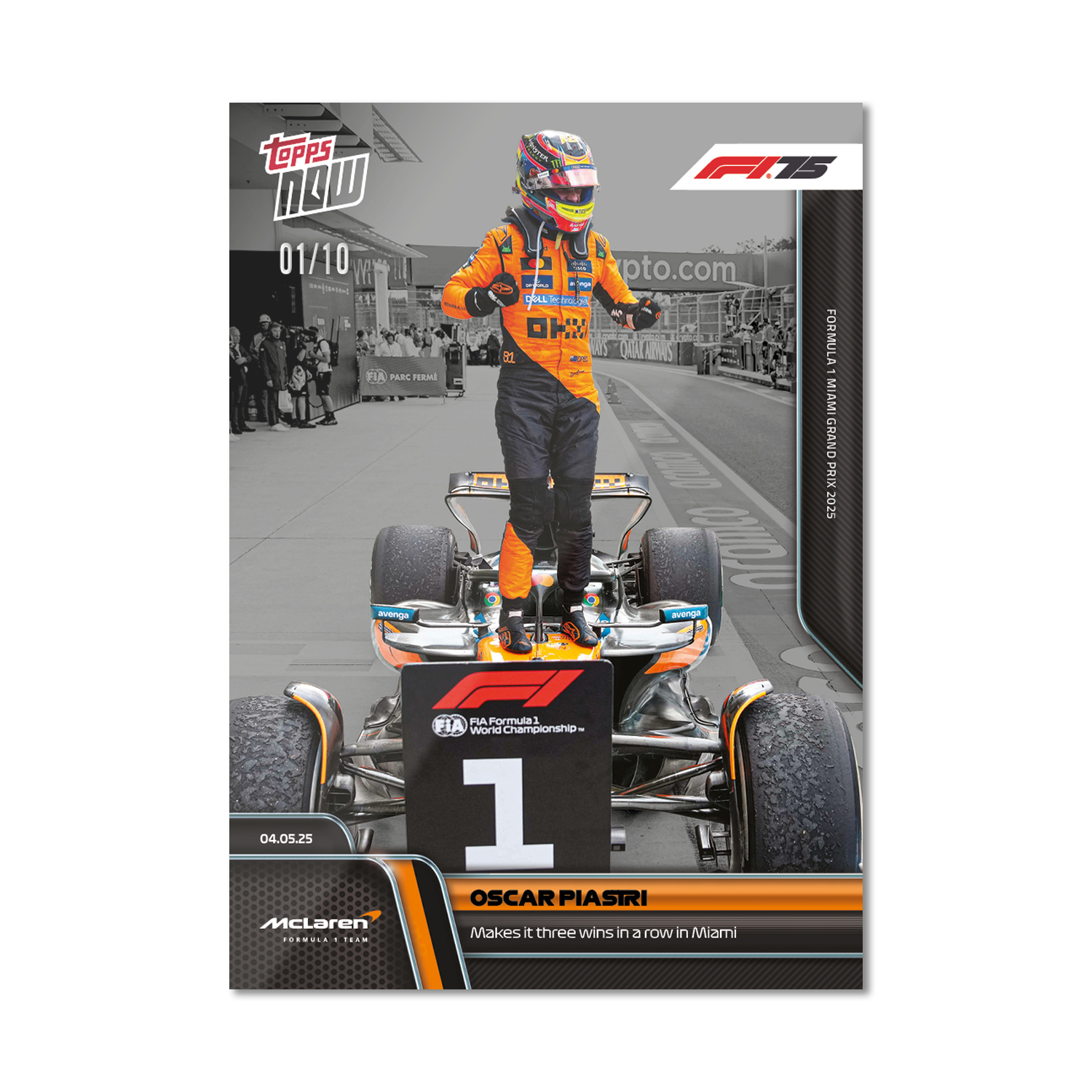 Oscar Piastri - 2025 Formula 1 Topps NOW - Card 34 - PR: 2260 - Image 4
