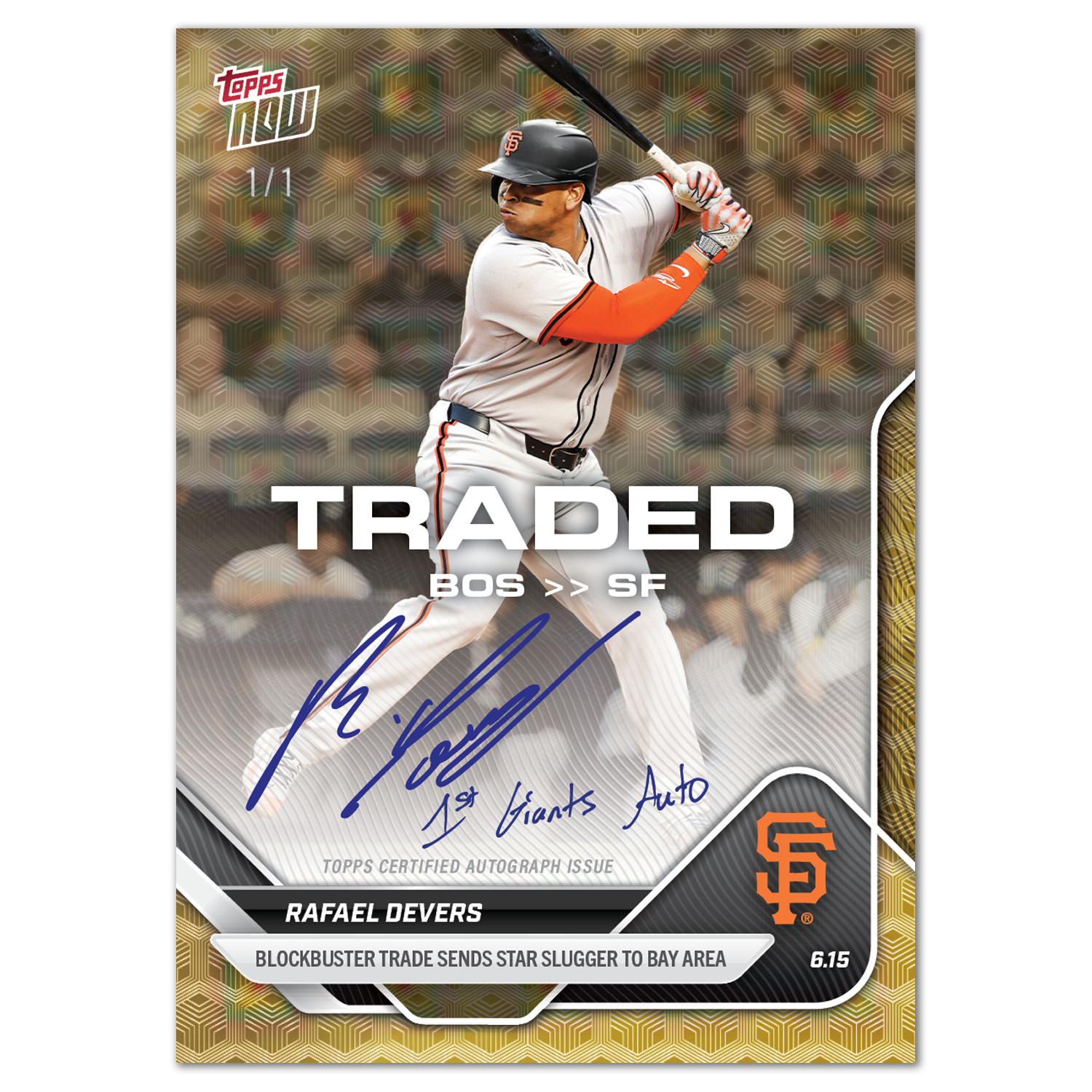Rafael Devers - 2025 MLB Topps NOW - Card 303 - LOOK FOR AUTOS - PR: 5298 - Image 2
