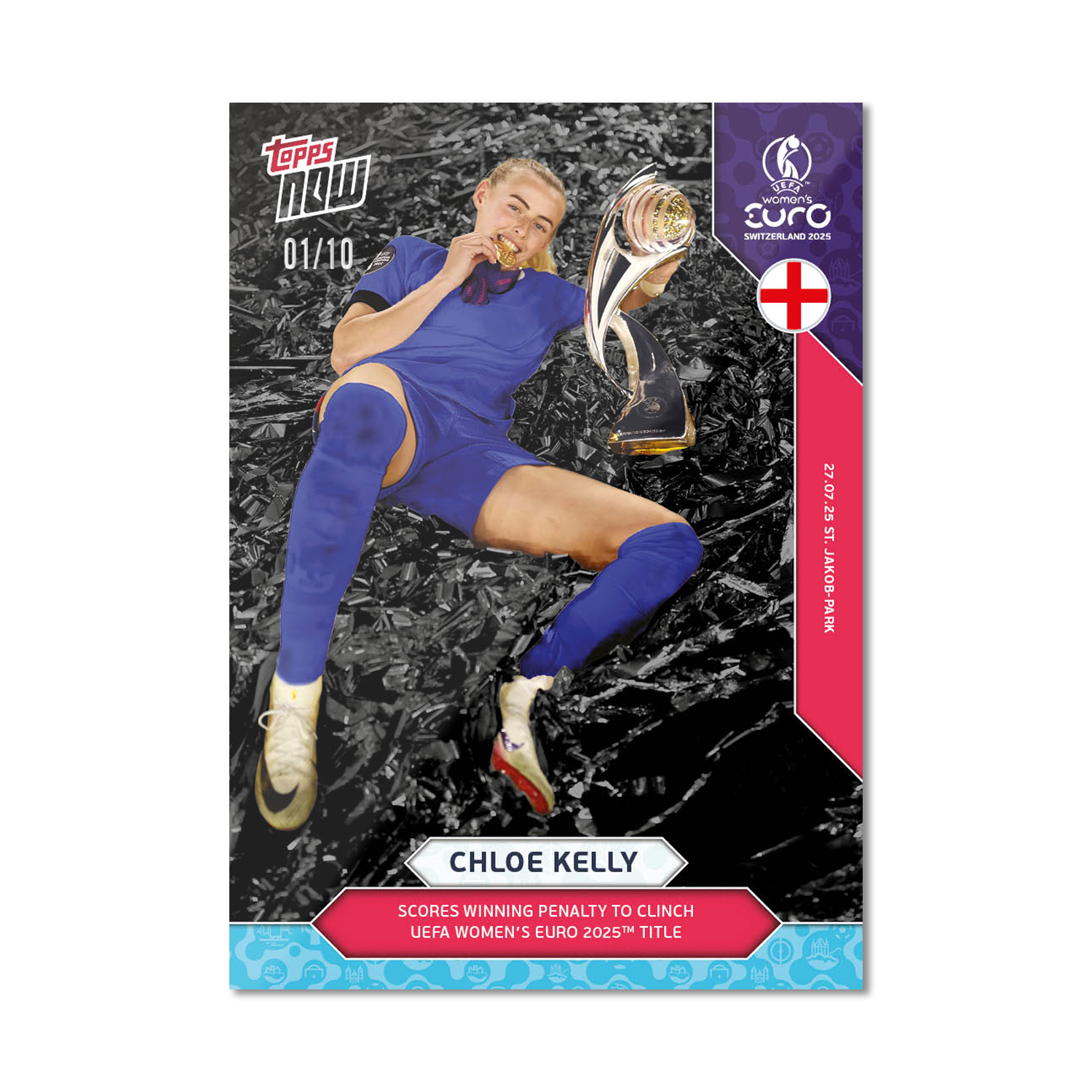 Chloe Kelly - UEFA Women’s EURO 2025™ Topps NOW - Card 28 - LOOK FOR AUTO-RELICS - PR: 1484 - Image 6