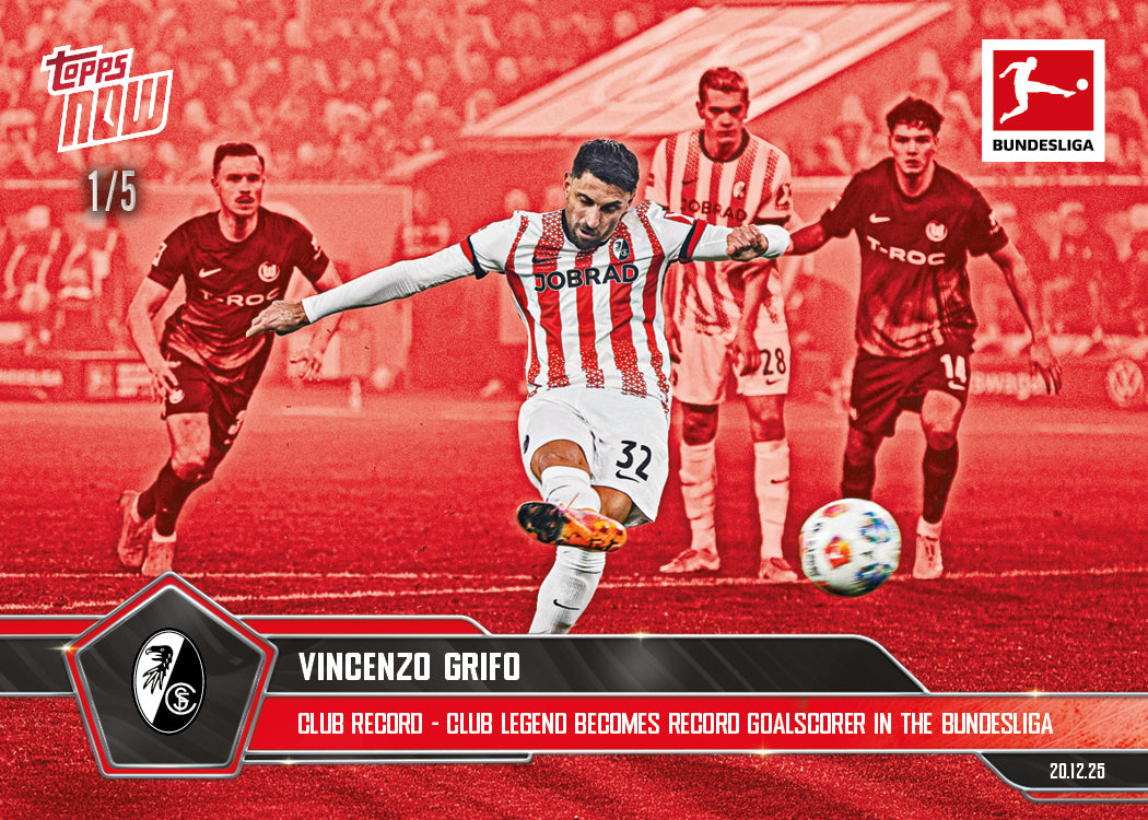 Vincenzo Grifo - 2025-26 Bundesliga Topps NOW - Card 87 - PR: 224 - Image 3