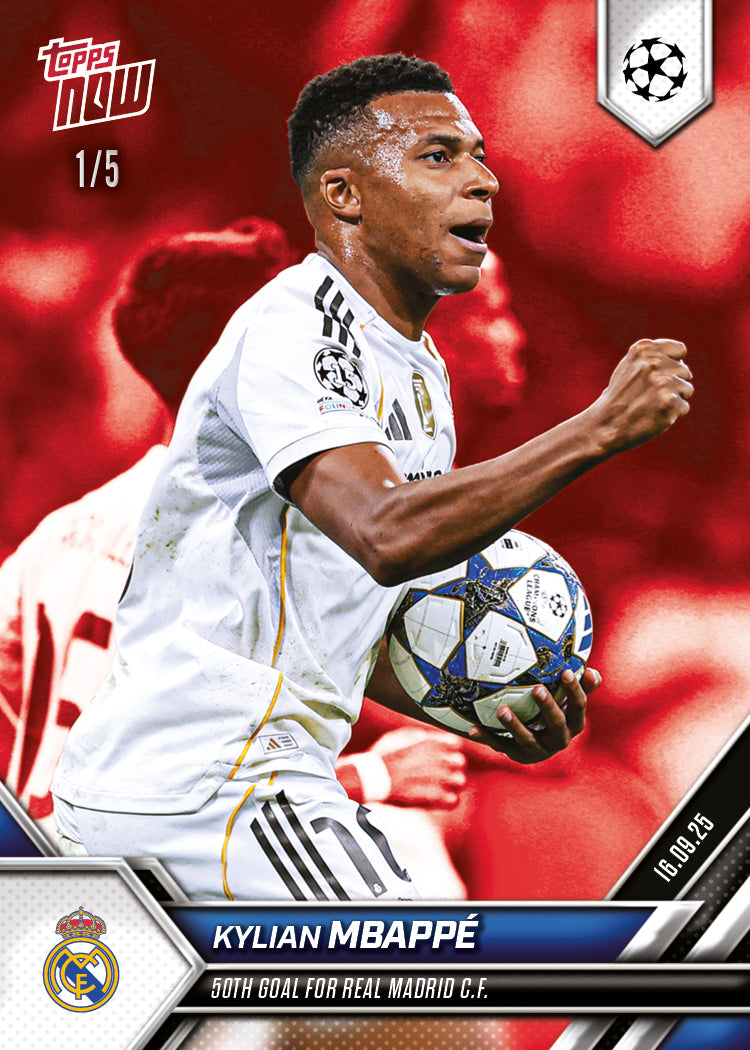 Kylian Mbappé - 2025-26 UCL Topps NOW Card 8 - PR: 1353 - Image 3