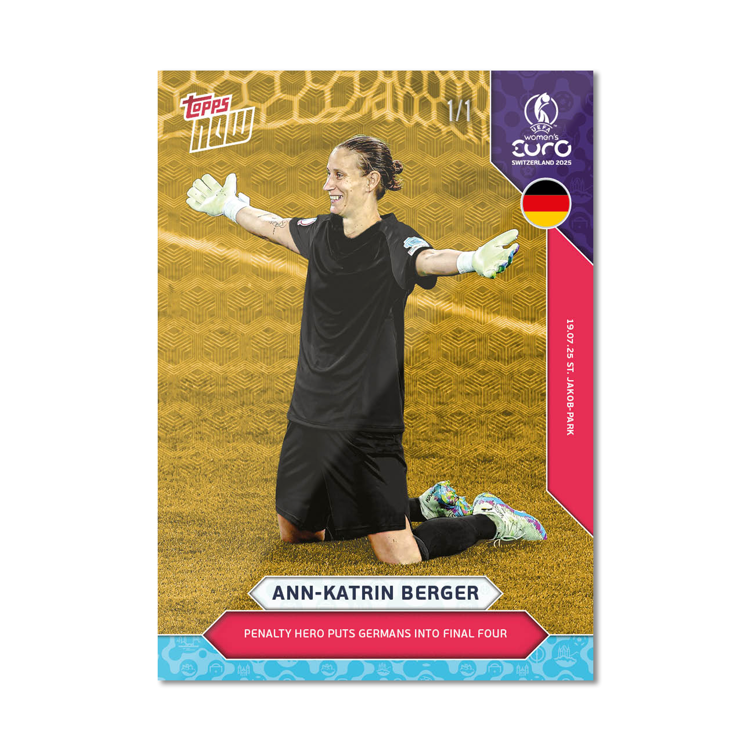Ann-Katrin Berger - UEFA Women’s EURO 2025™ Topps NOW - Card 24 - PR: 234 - Image 2